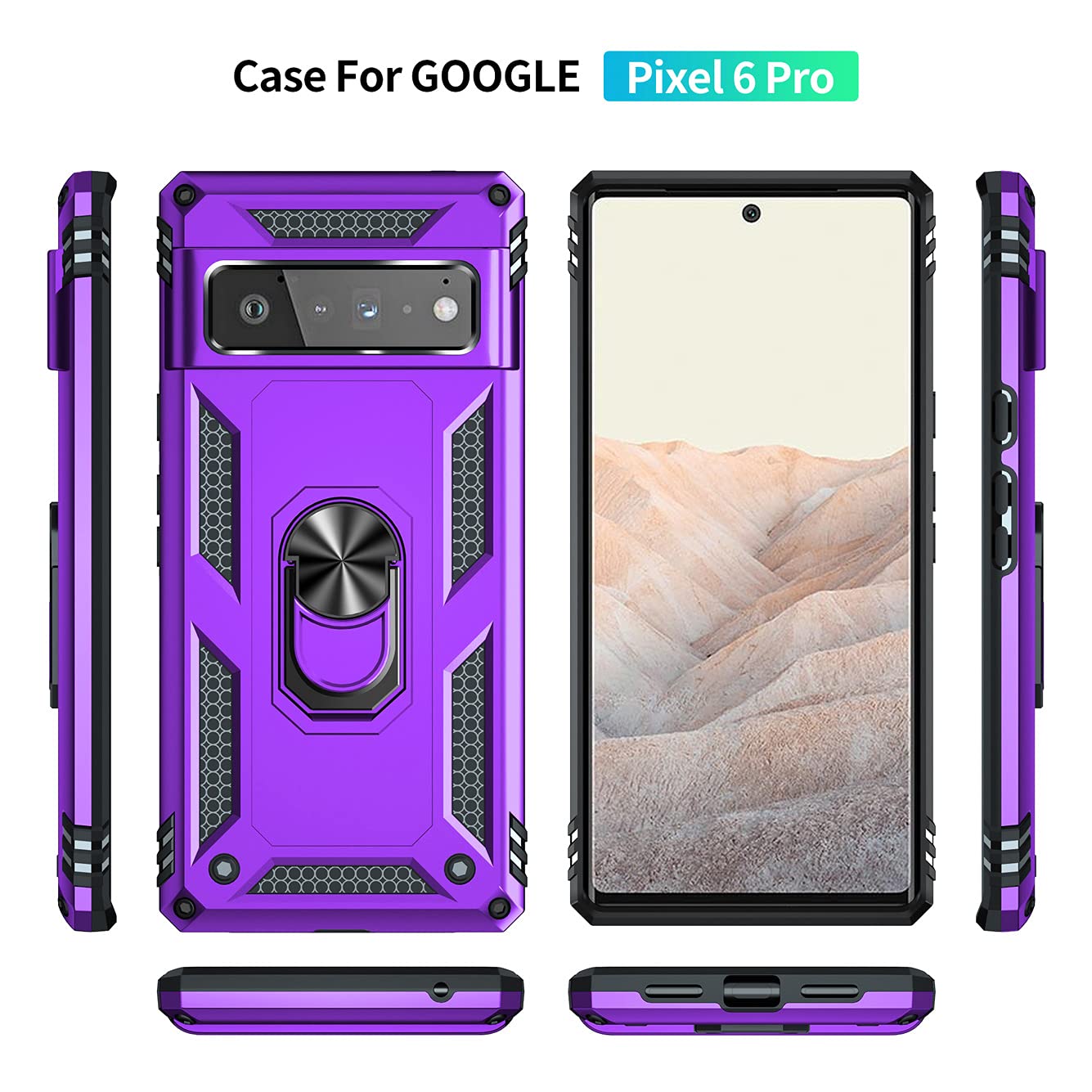 Amazon.com: Androgate Case for Google Pixel 6 Pro with HD Screen Protector, Ring Holder Kickstand, Military-Grade Protection, Purple : Cell Phones & Accessories Amazon.com: Androgate Case for Google Pixel 6 Pro with HD Screen Protector, Ring Holder Kickstand, Military-Grade Protection, Purple : Cell Phones & Accessories