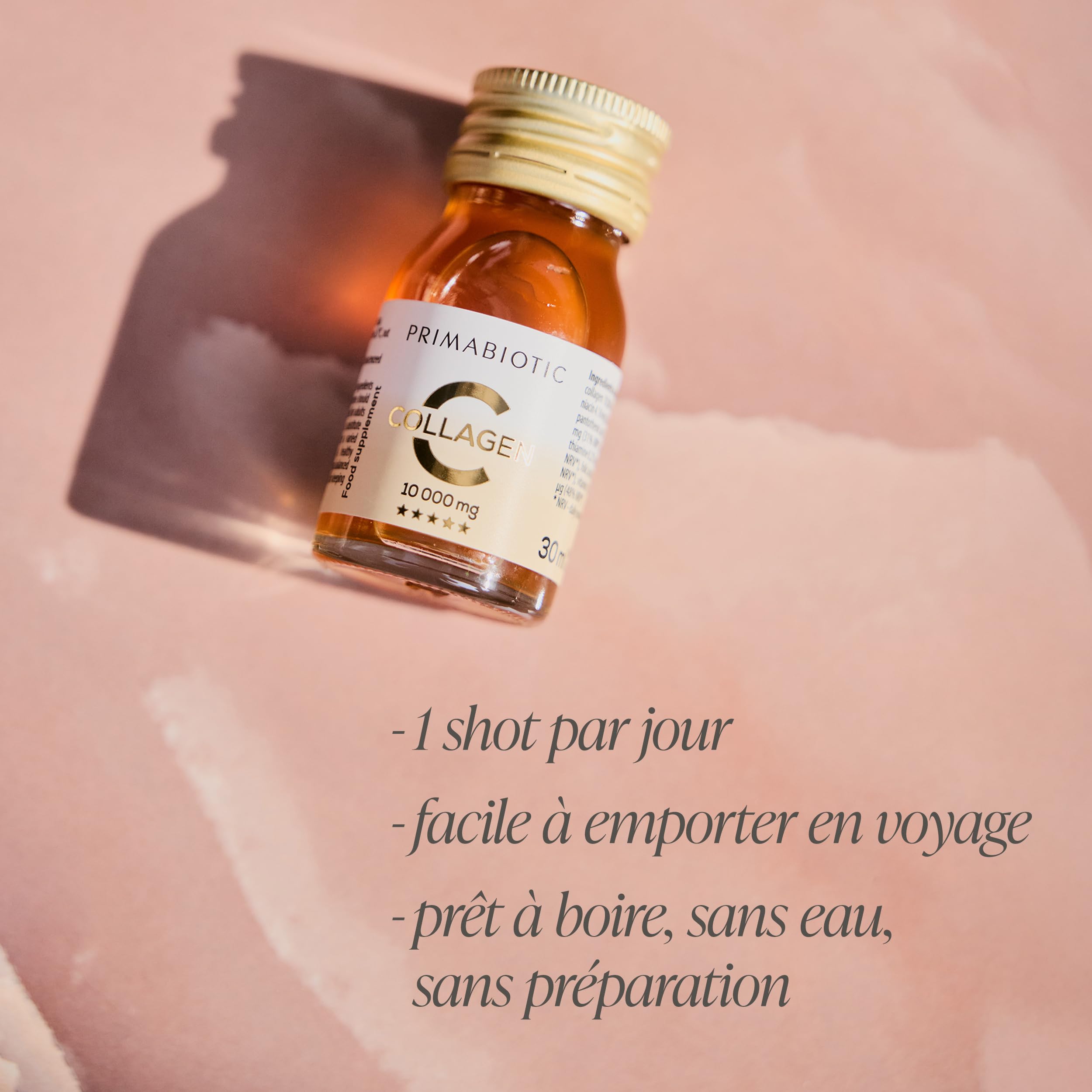 Collagène à Boire – Primabiotic Collagen 10 000 mg | 30 Flacons de 30 ml (900 ml) | Complément Boisson Premium pour la Beauté | Soutien pour la Peau, les Cheveux et les Articulations