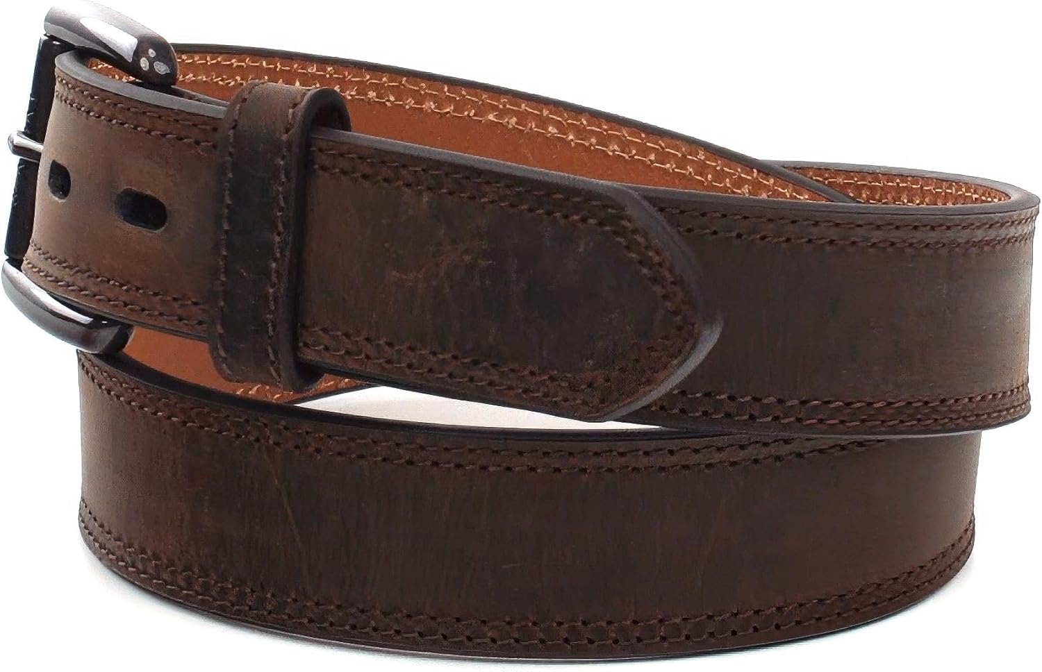 ARIAT Men's Double-Stitched Leather Roller Buckle Western Belt, 38 - Image 5