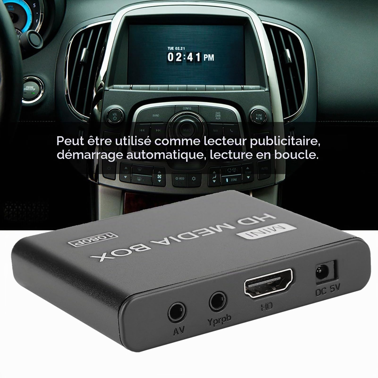 Garsent Lecteur Multimédia HDMI, Mini 1080P Full HD Lecteur Vidéo Multimédia Numérique Support Carte SD/MMC, Disque U, Disque Dur Périphériques de Diffusion Multimédia Multiples.(EU)