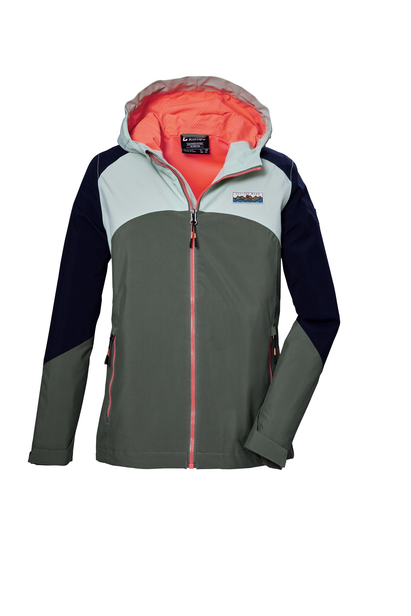 Chaqueta funcional impermeable Killtec Kos 150 para niñas con capucha para lluvia 7