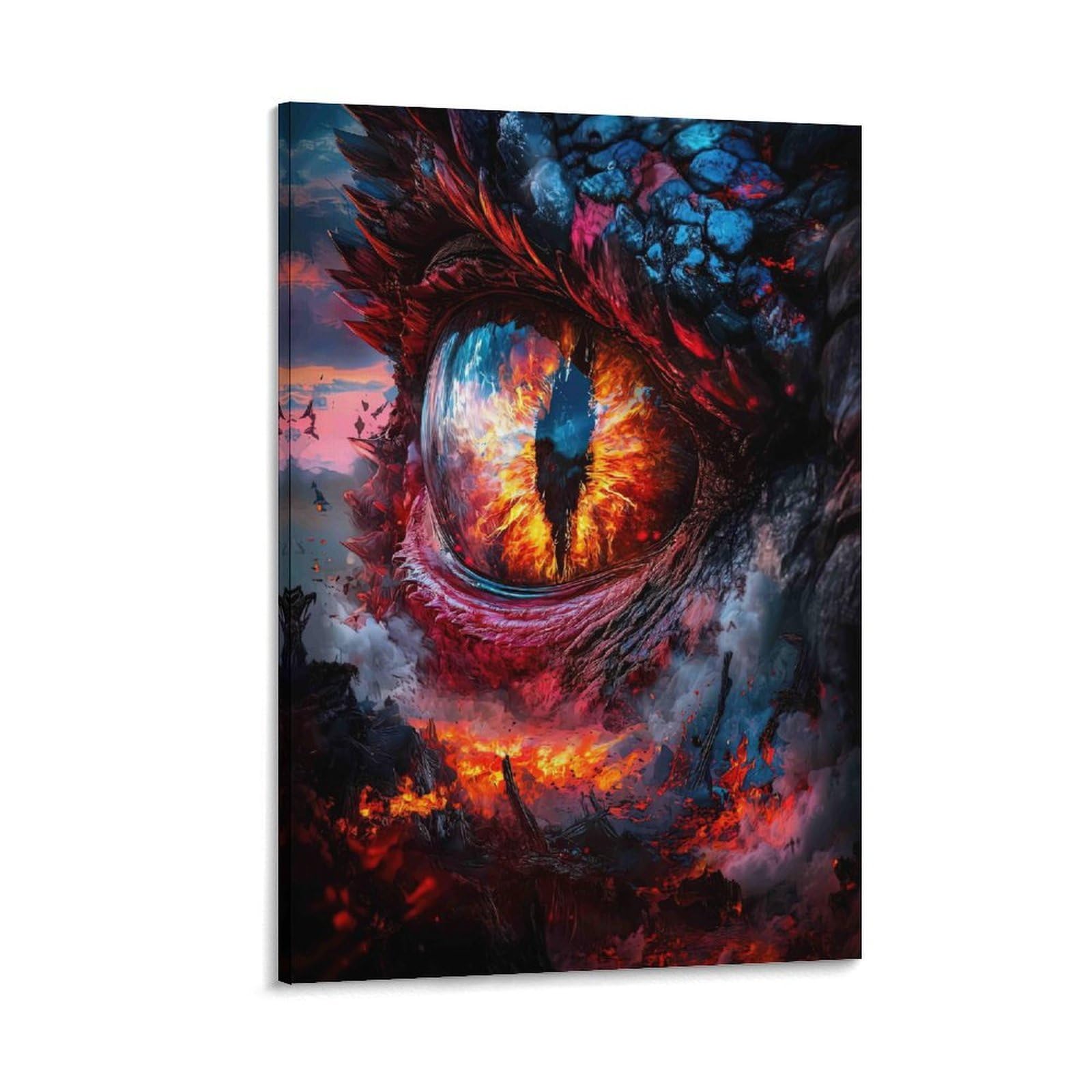 DHBANEIOK Dragon Eye Fantasy Wall Decor Poster Giclee Canvas Prints Modern Wall Art Picture Wall Hanging for Bathroom Wall Decor 24x36inch(60x90cm)