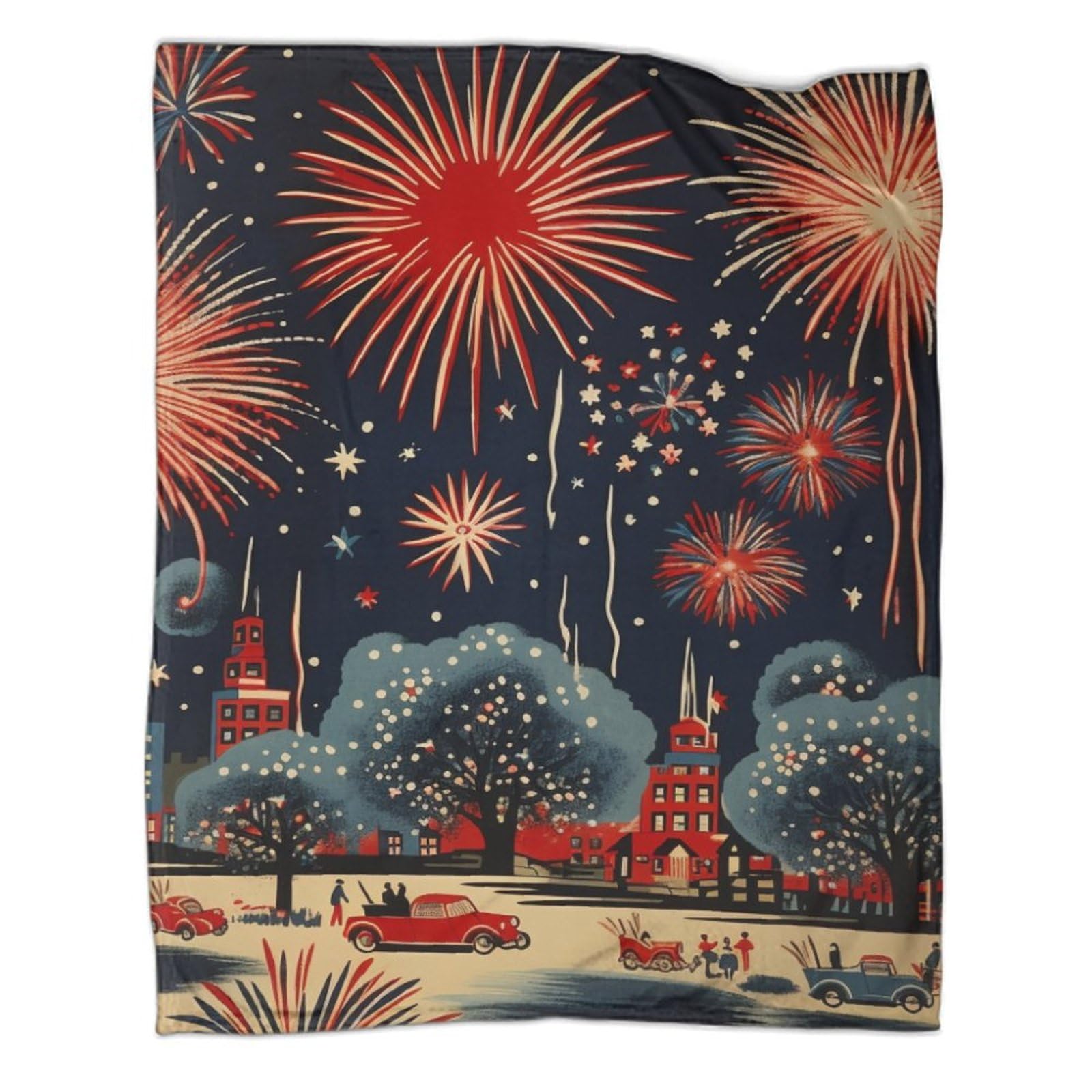 Couverture feux d'artifice Nouvel An haut de gamme et douce