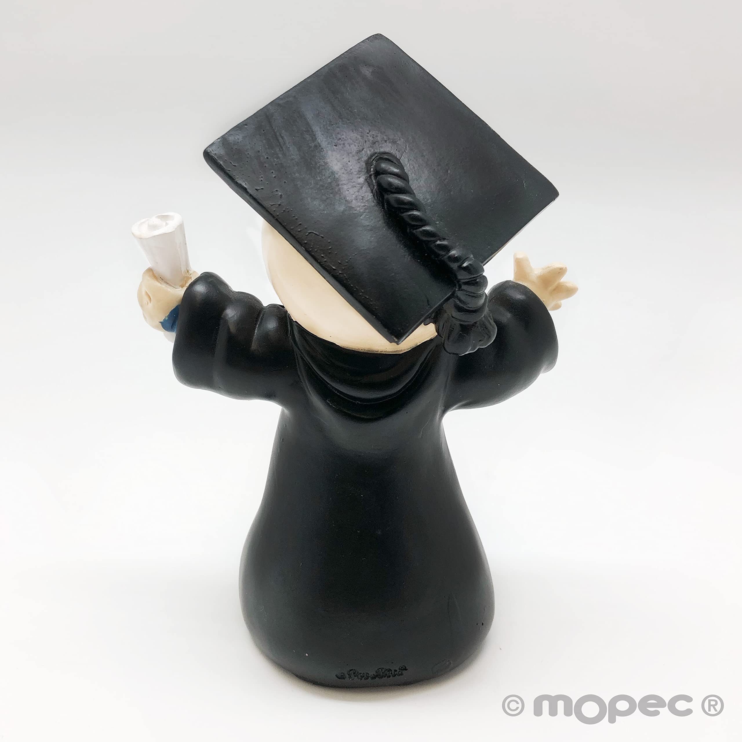 Mopec Figura Pastel Pit Graduación, Resina, Negro, 6x10x14 cm