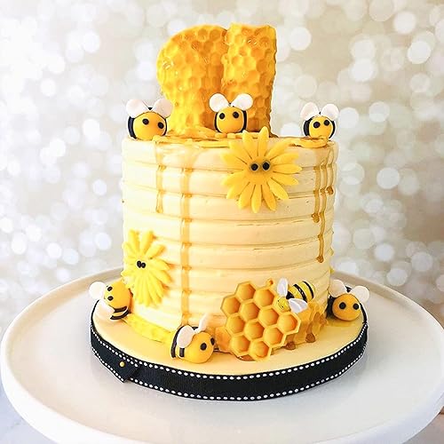 Miniatura 4 de 4 piezas 7 cavidades Bumble Bee Moldes de silicona moldes de panal de fondant moldes de caramelo chocolate moldes de silicona