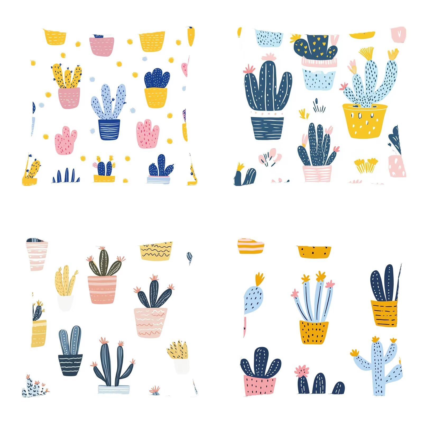 Coussin Canape 40x40cm Motif Cactus pour Décoration Jardin, Salon et Banquette Voiture