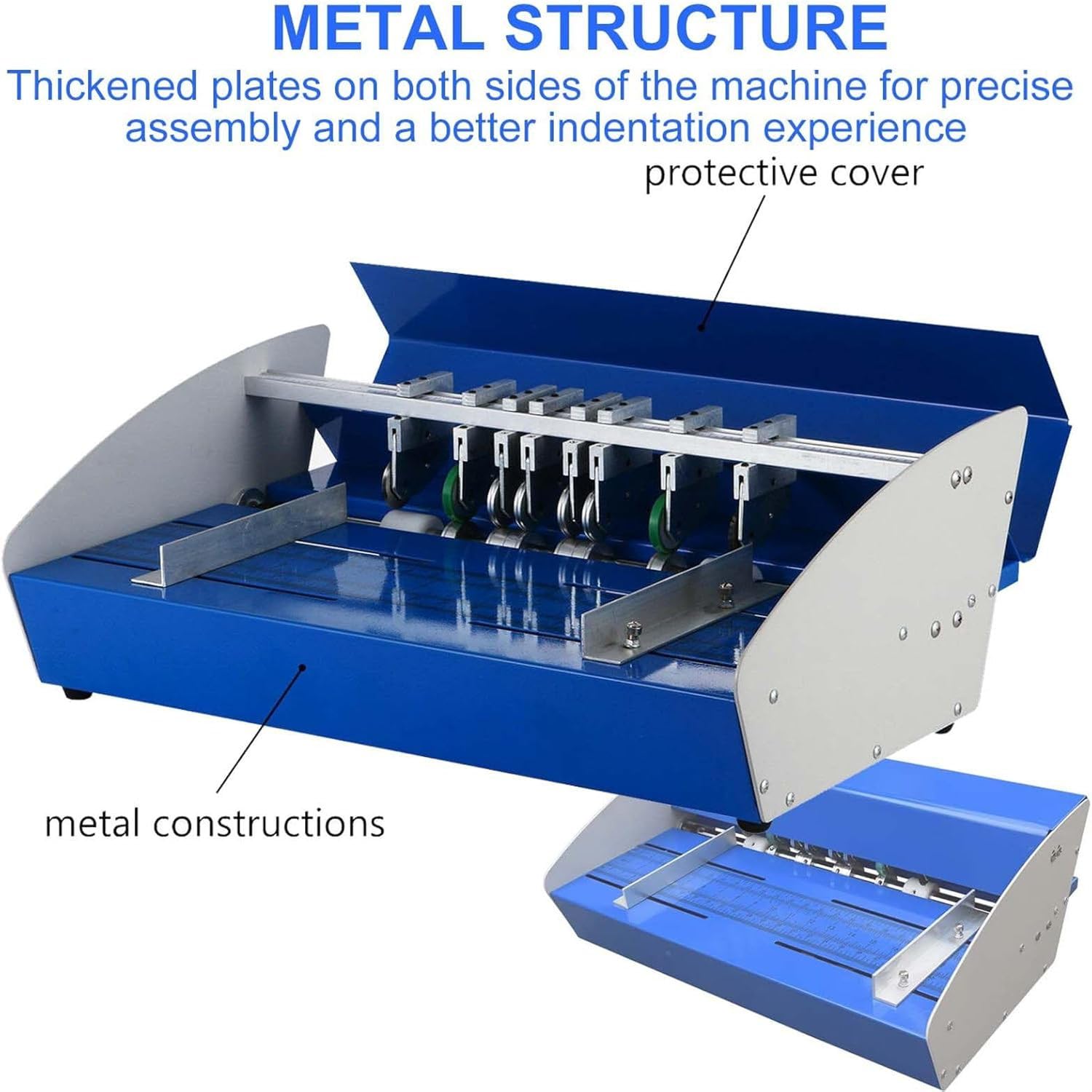 Perforador eléctrico 3 en 1, máquina de plegado de metal resistente con 2 bloques ajustables, cortador de papel para hacer tarjetas, álbumes de recortes, manualidades