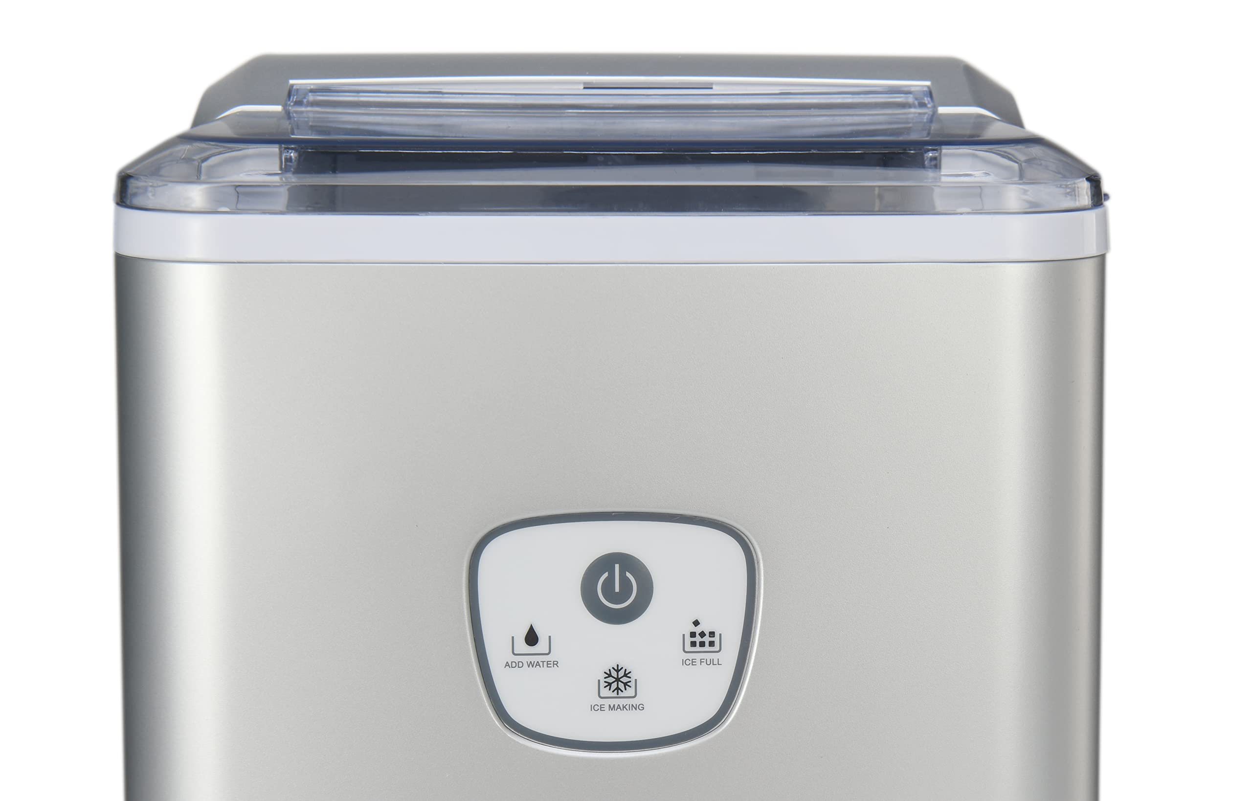 Senya - Máquina de hielo de plástico para hielo, 12 kg, 24 horas, recipiente de 1,6 L, plateado, 120 W SYCP-IM002
