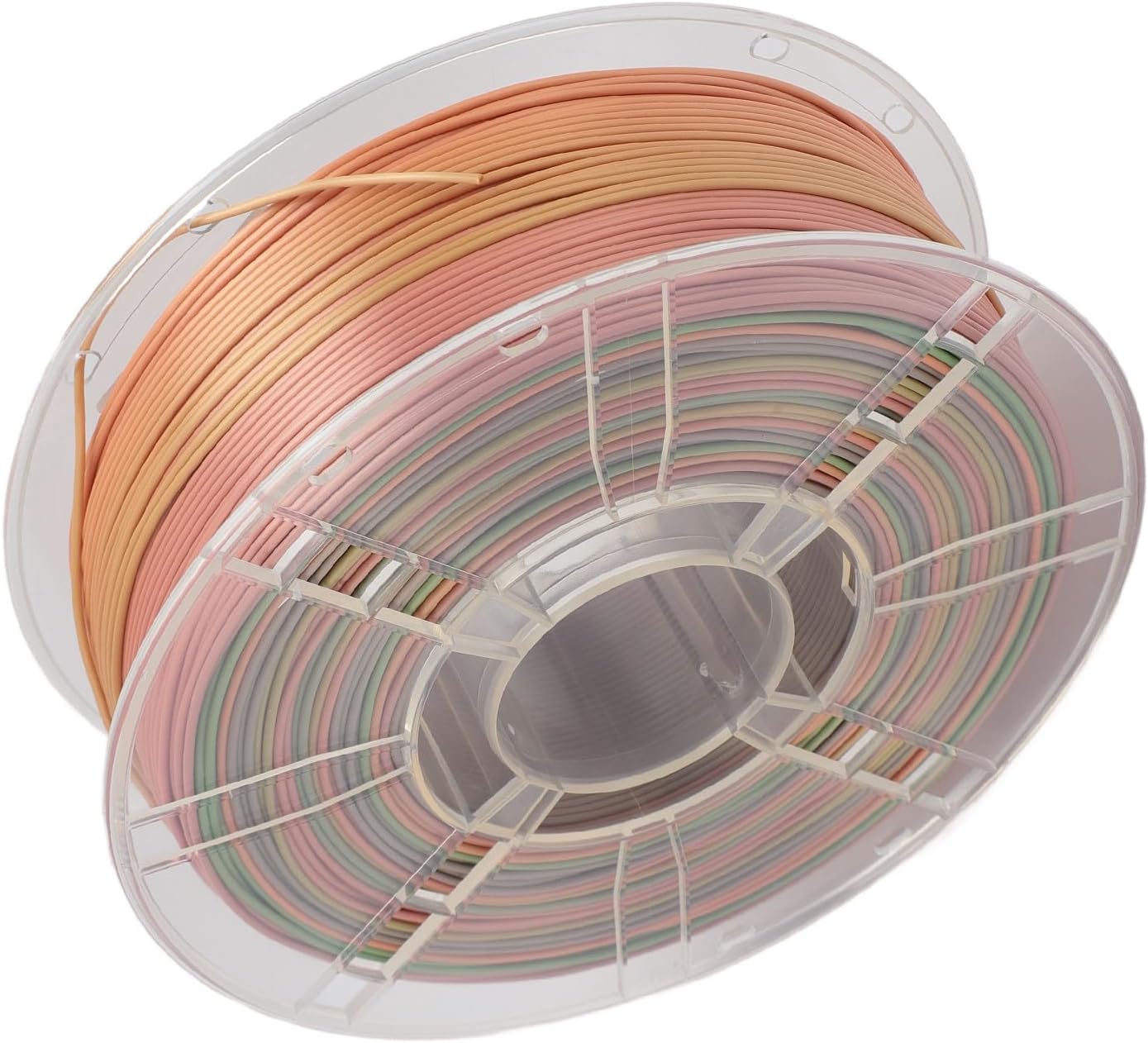 Fabater Silk PLA Filament, Shiny Matte Gradient Colors Smooth Printing 1.75mm Diameter Accuracy No Clogging Multicolor PLA Filament, 3D Printing with 1kg Spool and 0.02mm