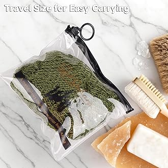 SubSahara Authentic African Net Sponge - 4 Pack Exfoliating Bath & Shower Loofah Sponge for Body & Face, Gentle Scrubber for All Skin Types, Travel, Durable