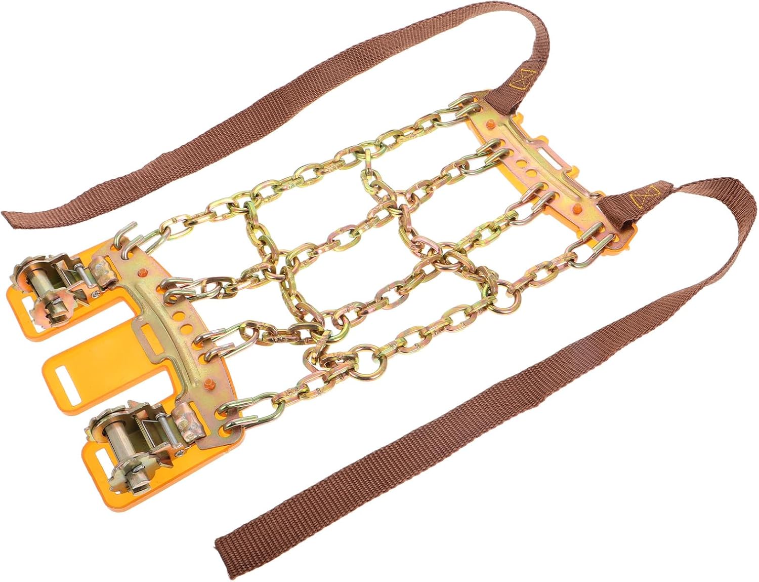 Adjustable Snow Tire Chains for Car Suv Pickup Trucks, Anti-skid Emergency Traction Chains for Tires 165-205mm, Manganese Steel Nine-grid Design for Snow Mud Ice Road Safety