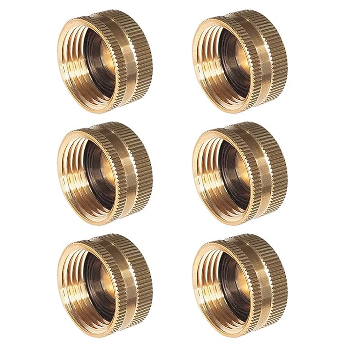 Buy HQMPC Garden Hose Cap with Washer Brass Hose End Garden Hose