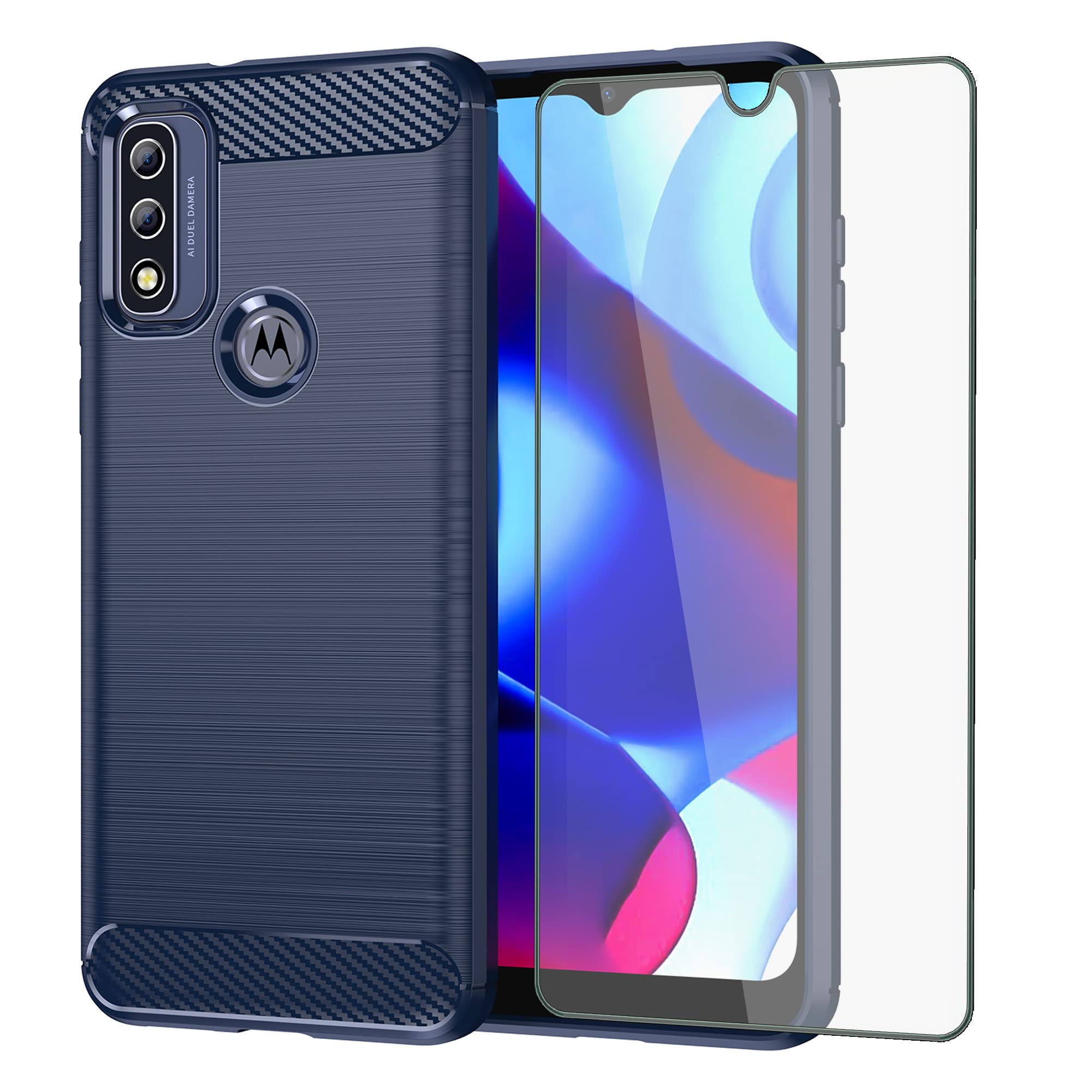 Asuwish Phone Case for Motorola Moto G Power 2022/MotoG Play 2023/G Pure 2021 with Screen Protector and Cell Accessories Protective XT2165DL XT2163DL