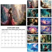 2026 Wall Calendar - Monthly Calendar 2026-2027, Jan 2026 - Jan 2027, 11" x 16.5", Large Wall Calendar with Thick Paper, Large Blocks, Home or Office Calendar, Magic Fairy