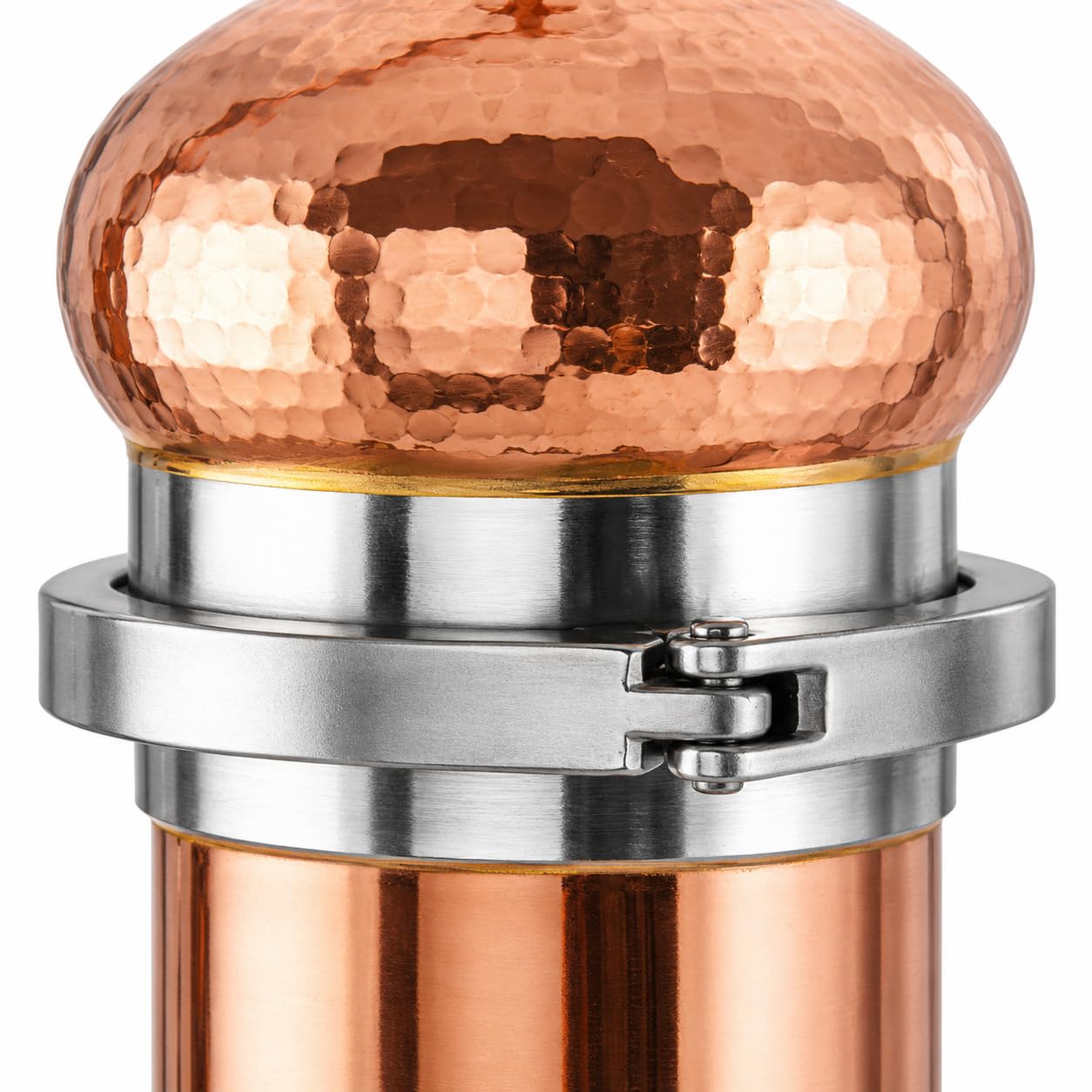 Kit de alambique de cobre para destilación doméstica, 2 L con termómetro para aceites esenciales y producción de whisky