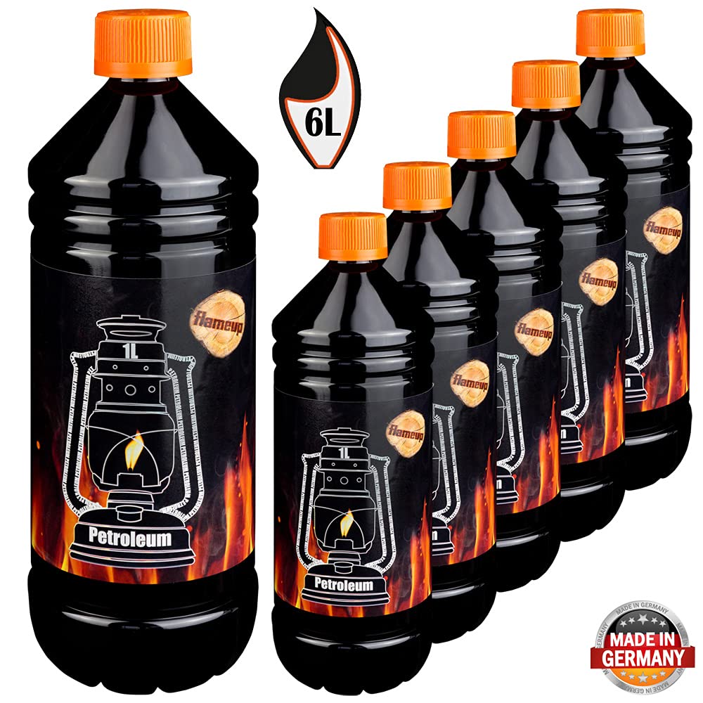 Cherosene Petrolio per riscaldamento a stufa a lampada a lampade a camino riscaldamento detergente 6 l Flameup