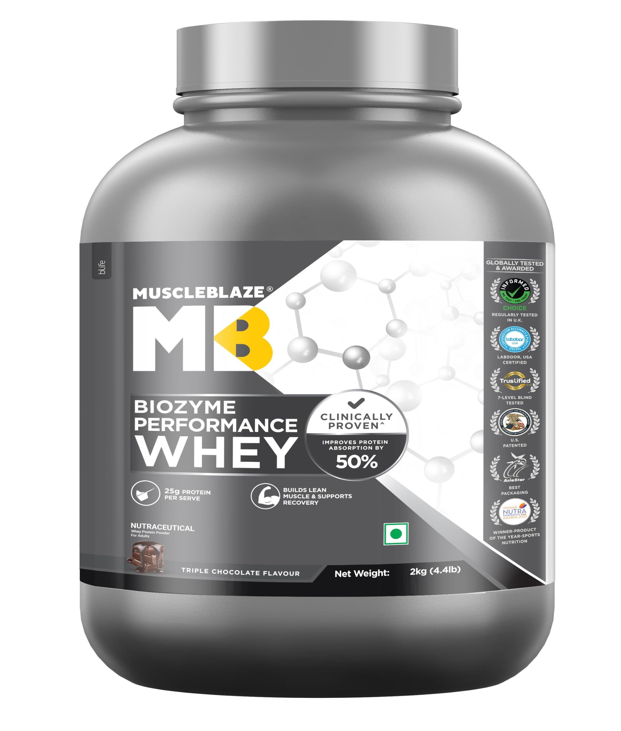MuscleBlaze Biozyme Performance Whey Protein, 1kg Refill Pack — Amazon image 24