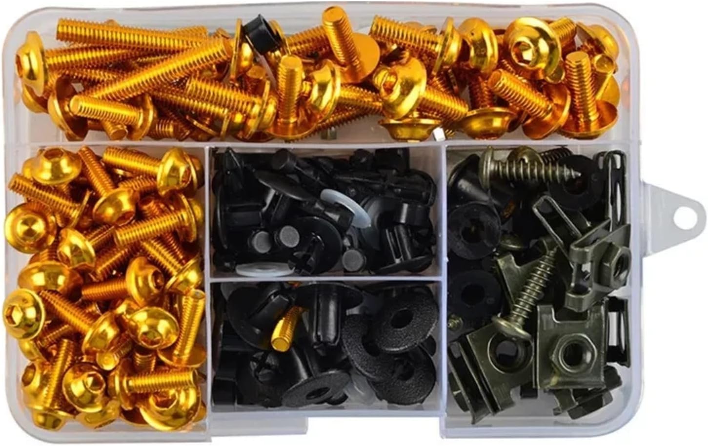 オートバイフェアリングボルトキット Compatible With Suzuki 195 個オートバイボディネジとボルトキットと互換