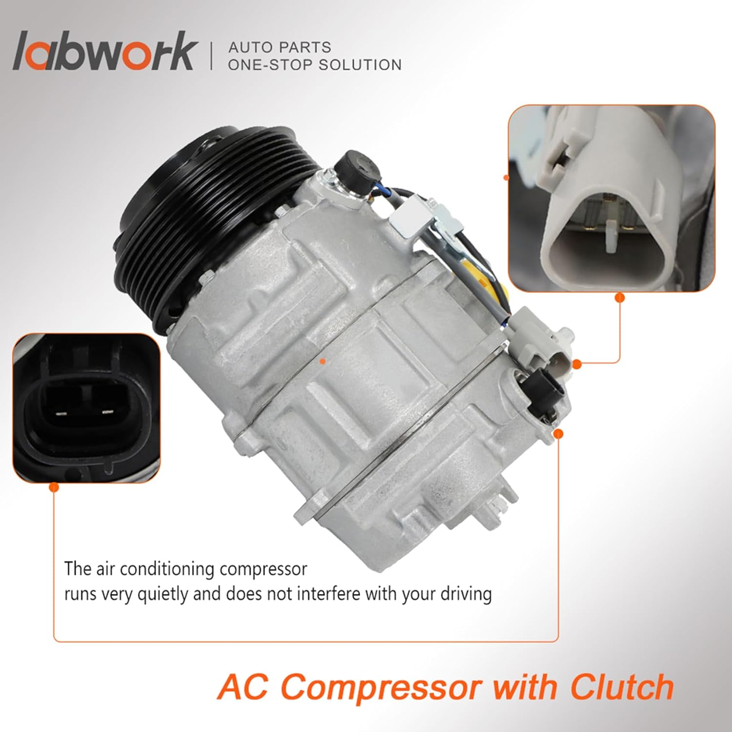 labwork AC Compressor with Clutch CO 29184C Replacement for Toyota Faw Crown 2015-2017