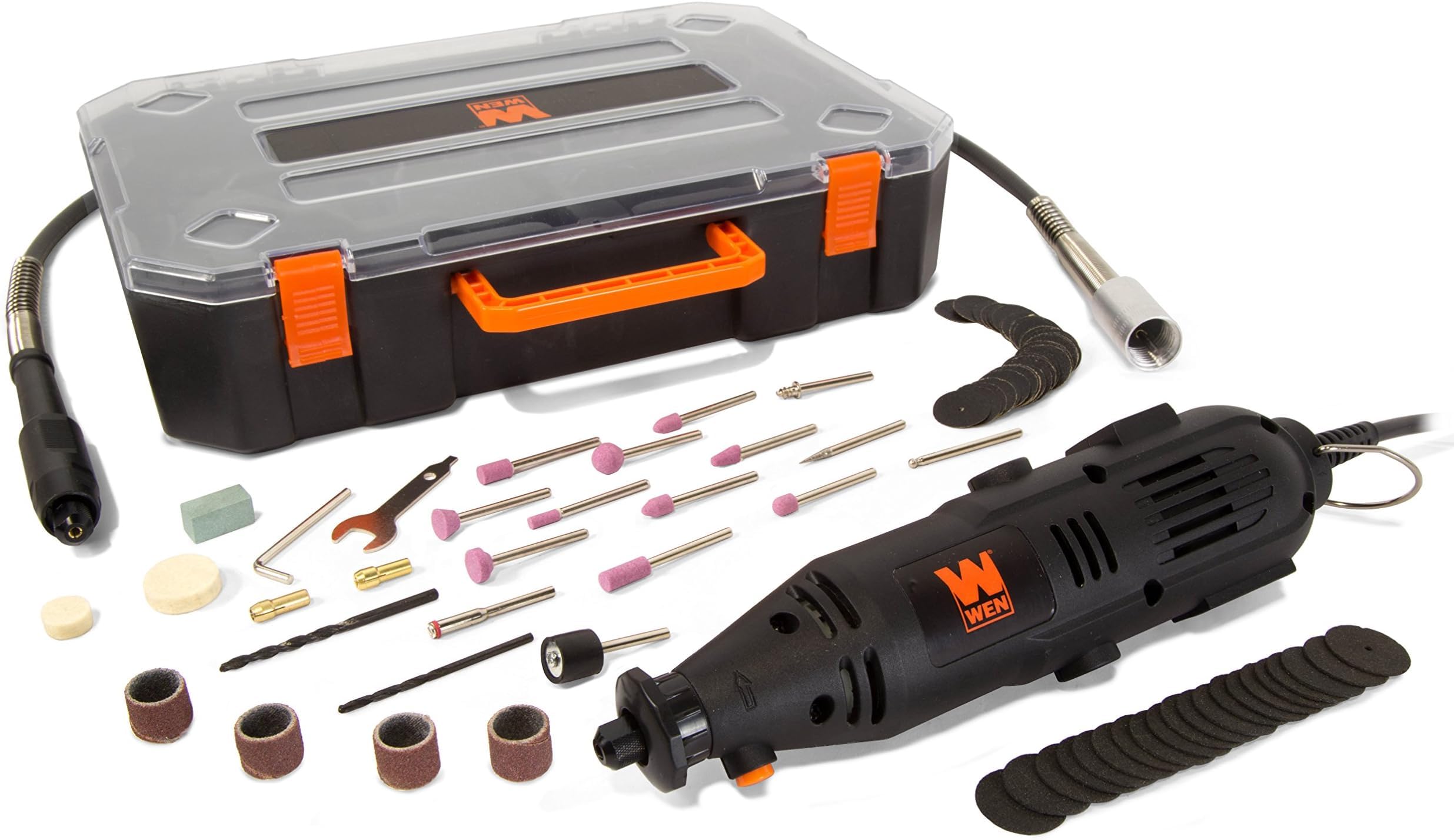 WEN 23103 1-Amp Variable Speed Rotary Tool with 100+ Accessories, Carrying Case and Flex Shaft (Pack of 10)
