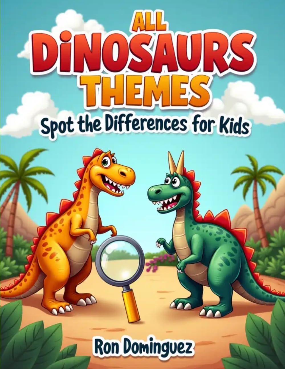 All dinosaurs themes spot the differences for kids