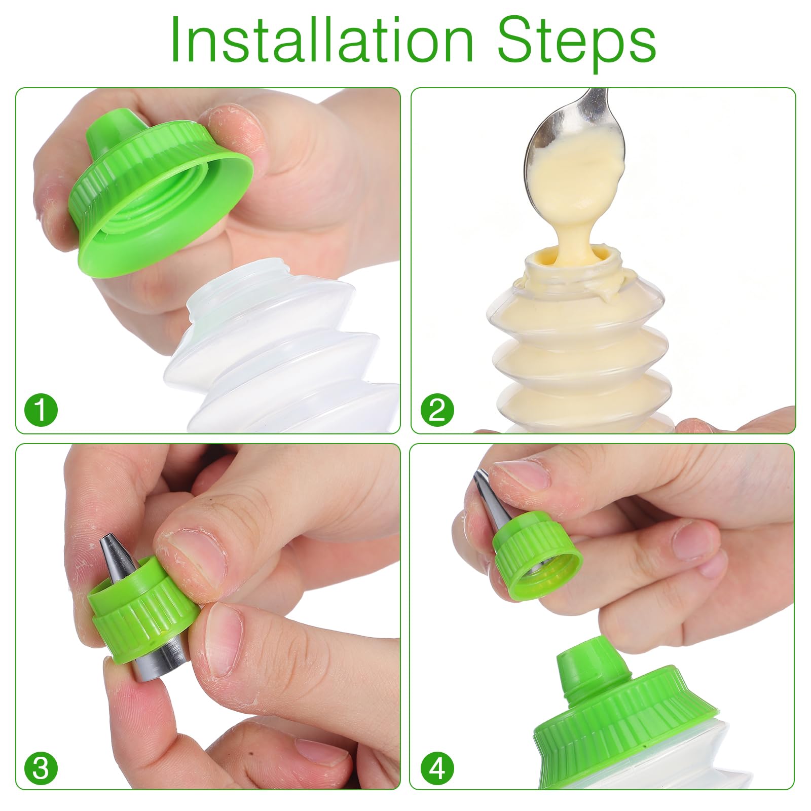 MAGICLULU Bouteilles à Glaçage Légères en PP pour Décoration de Biscuits et Pâtisserie 2pcs Accessoires Portables pour Crème et Glaçage Couleur Aléatoire pour Biscuits et Pâte Feuilletée