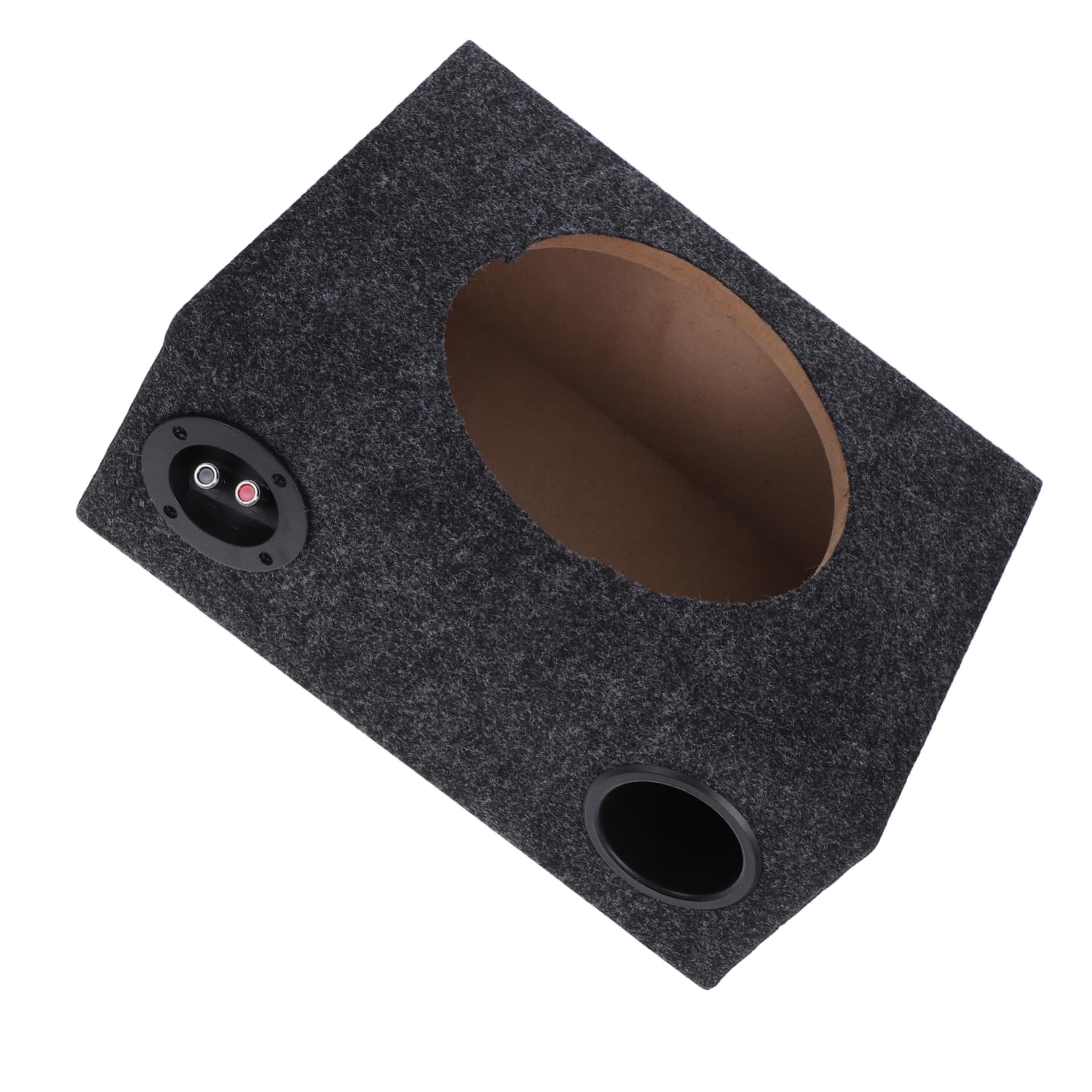 Beatifufu 10-inch Subwoofer Enclosure Audio Subwoofer Case Plush Wood Abs Zinc Alloy for Vehicle Interior