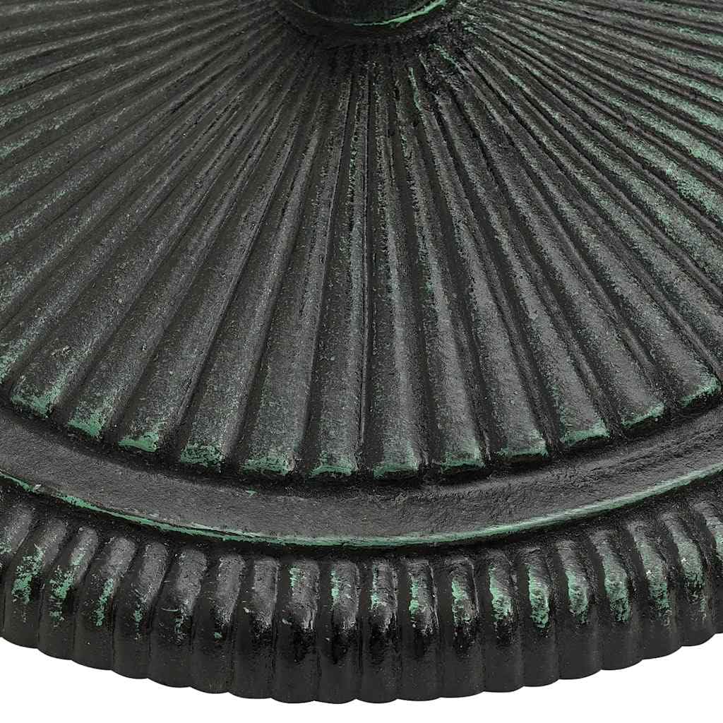 Supporto per ombrellone verde in ghisa, 45 x 30 cm, adattatore 35, 38, 48 mm, per ombrellone sospeso, per giardino, balcone, terrazza, stabilità