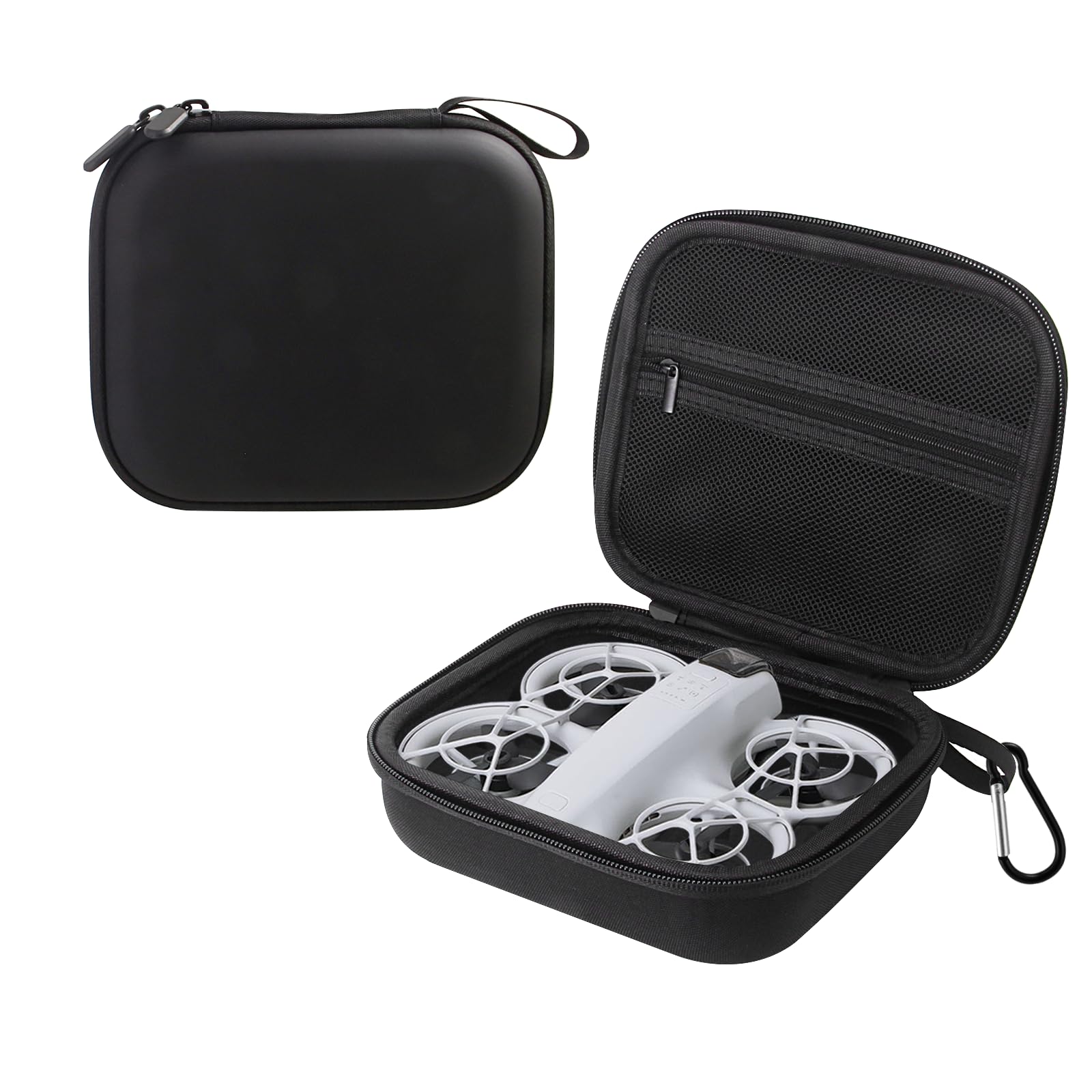 KIBBEH Portable Storage Bag for Drones, Compatible with Fergio Neo Drones, Waterproof Black PU Leather, Ideal for Drones and Accessories