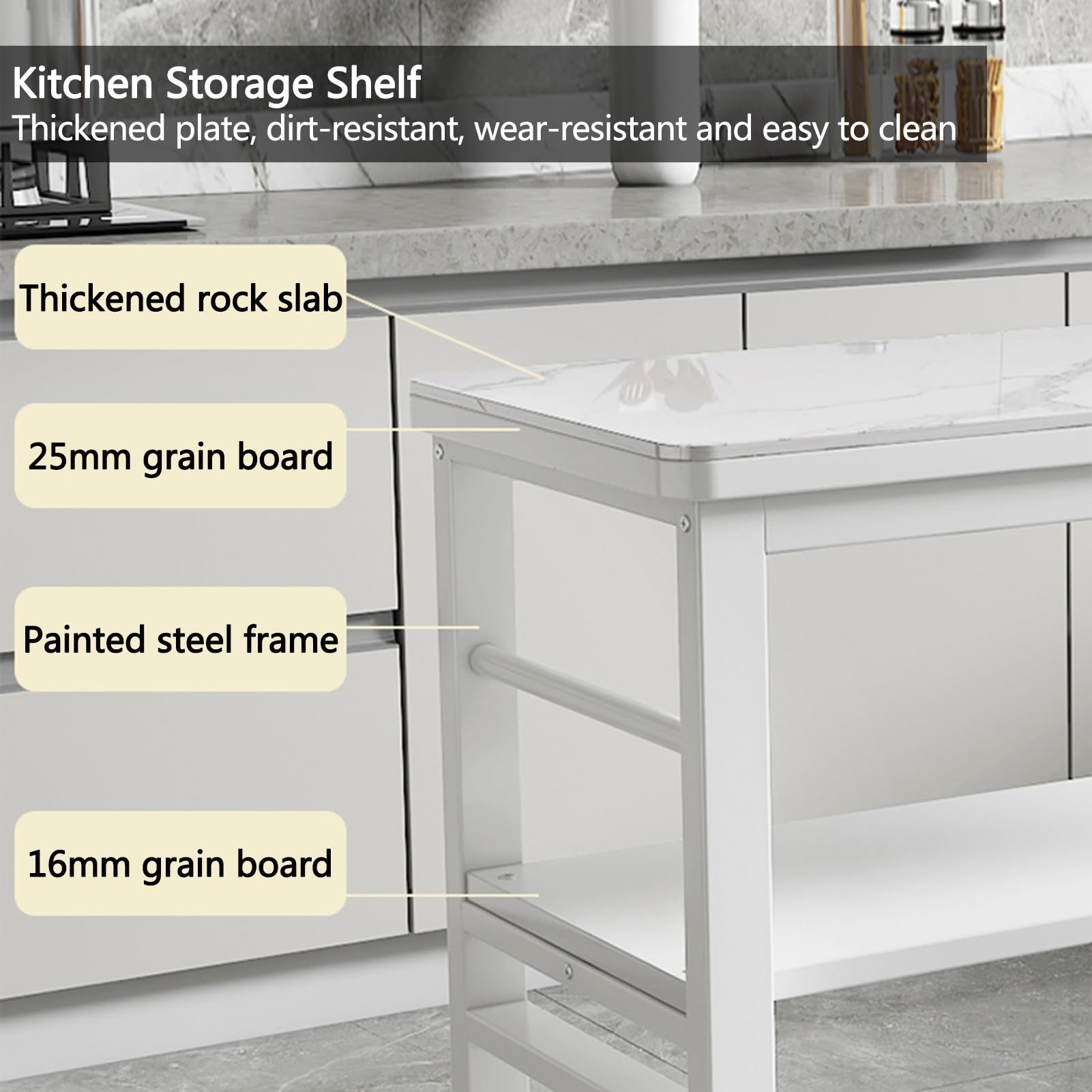 BL-A - Étagère De Rangement De Cuisine Empilable, étagère De Rangement De Cosmétiques En