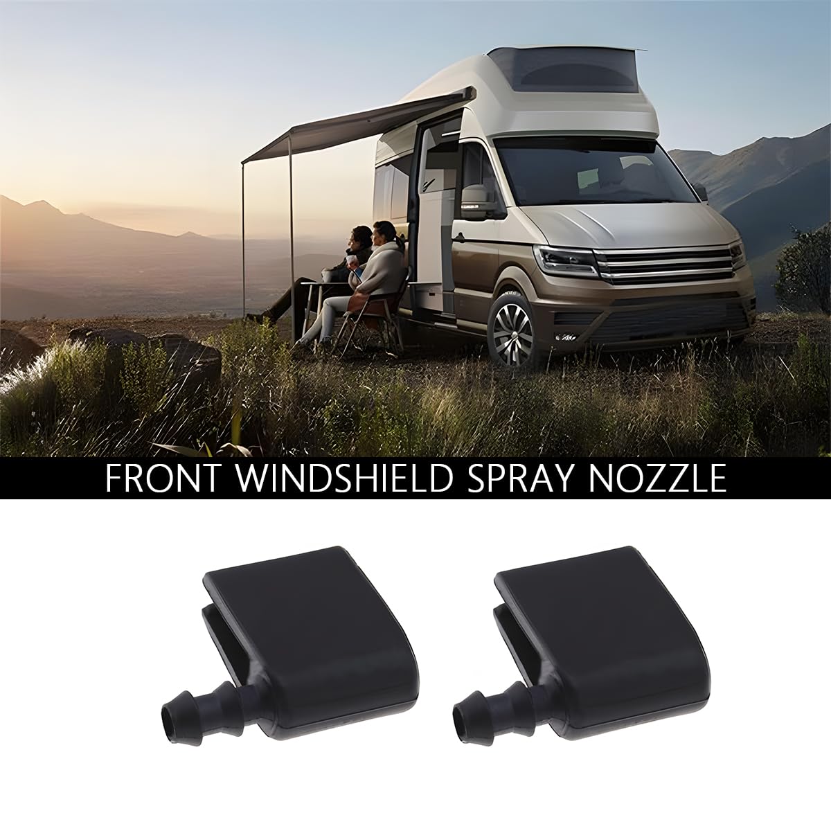 Ugelli Lavavetro Per Auto - Confezione Da 2, Universali, In Plastica ABS, Per Parabrezza - Foto 9