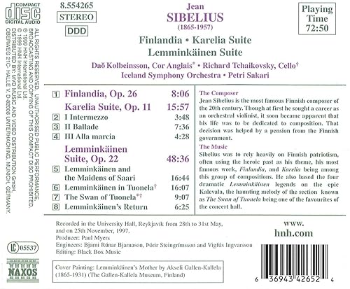 Miniatura 2 de Sibelius Finlandia Karelia Suite Lemminkainen Suite