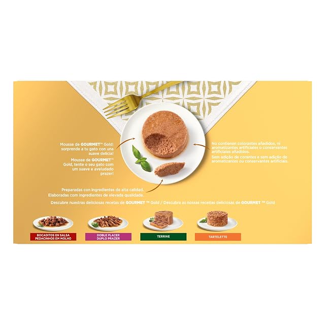 Foto 2 de 3 de Gourmet Gold - Comida húmeda para gatos adultos Gourmet Gold Mousse multivariedad 48 x 85 g