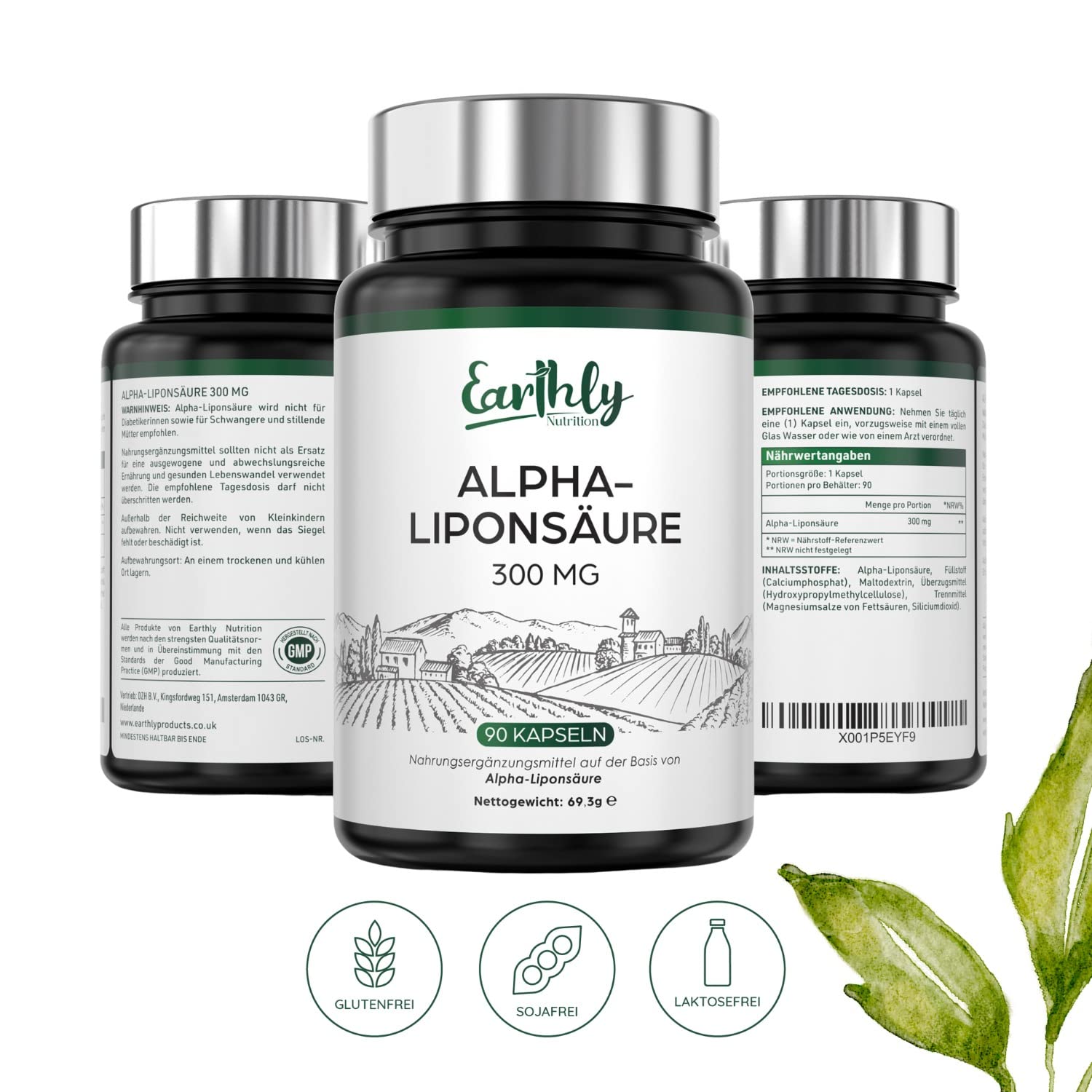 Alpha-Liponsäure ALA 300 mg | 90 vegane Kapseln | Hilft, Entzündungen zu reduzieren, die Aufrechterhaltung eines normalen Blutzuckerspiegels und die Gesundheit des Nervensystems zu kontrollieren