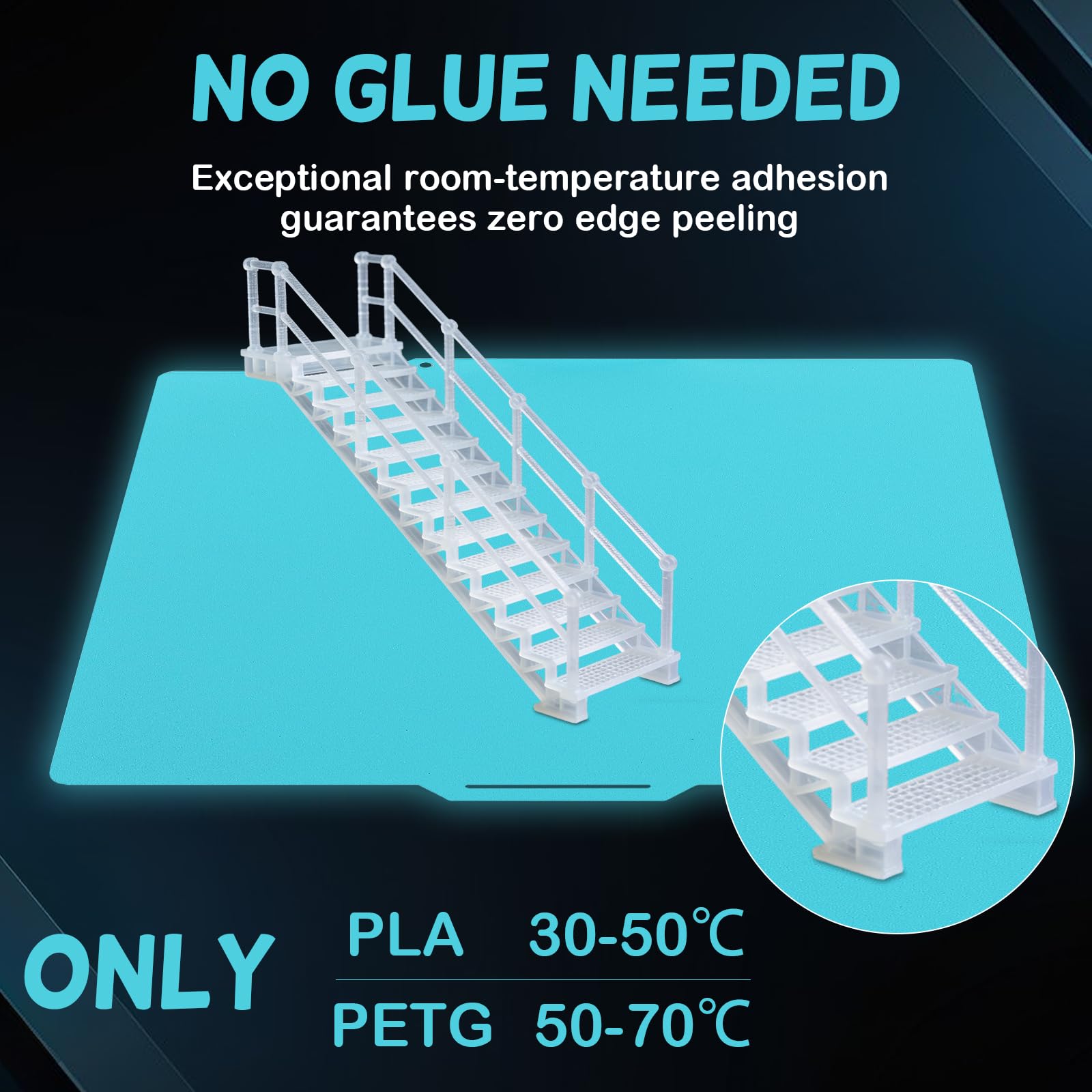 X2D P1S P2S A1 X1C Cool Build Plate for Bambulab 257x257mm, P2S P1S Cold Druckplatte PLA 30-50℃ Niedrige Temperatur Platte for Bambu Lab X2D P1S P2S A1 X1C X1 X1E 3D Printer Plattformen