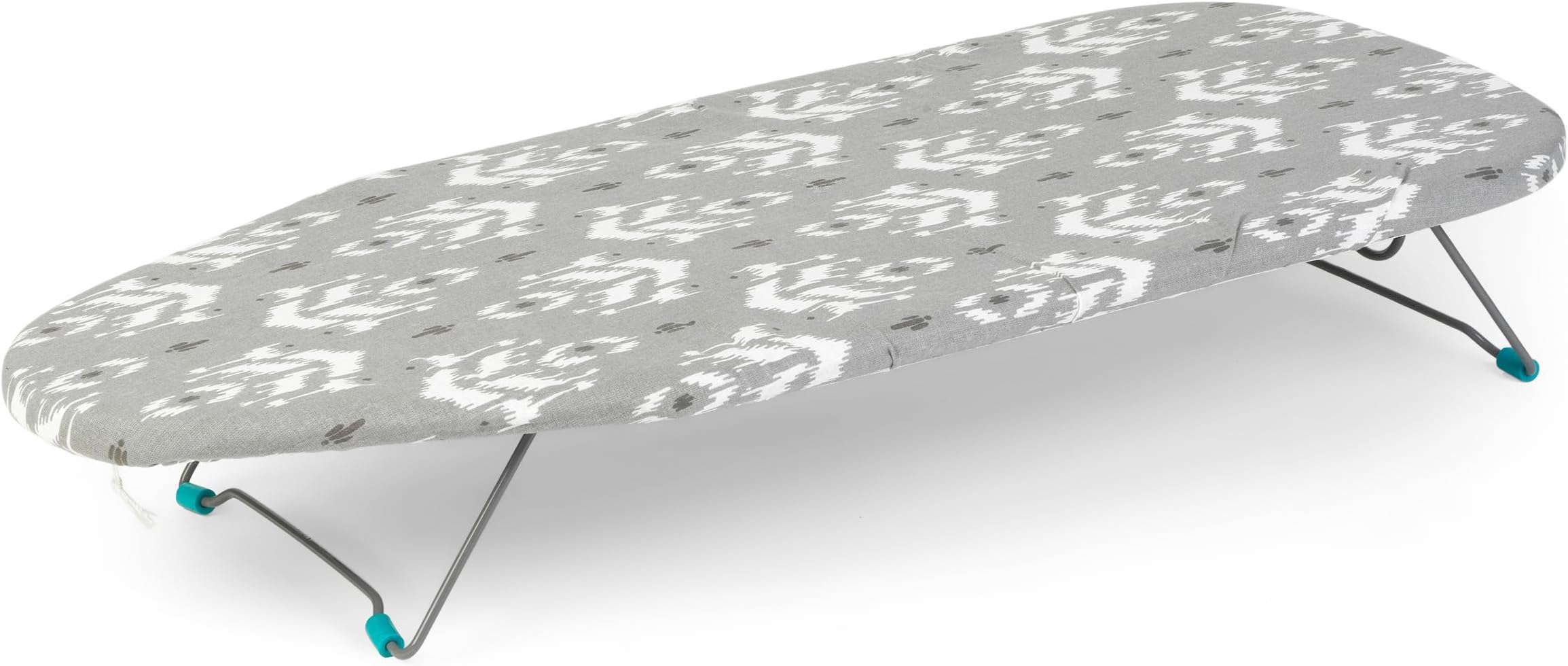 Beldray LA023735IKATEU7 Tabletop Ironing Board - 76 x 31cm, Machine Washable 100% Cotton Ikat Cover, Felt Underlay, Lightweight, Easily Foldable With Hanging Hook Perfect for Travel & Small Spaces