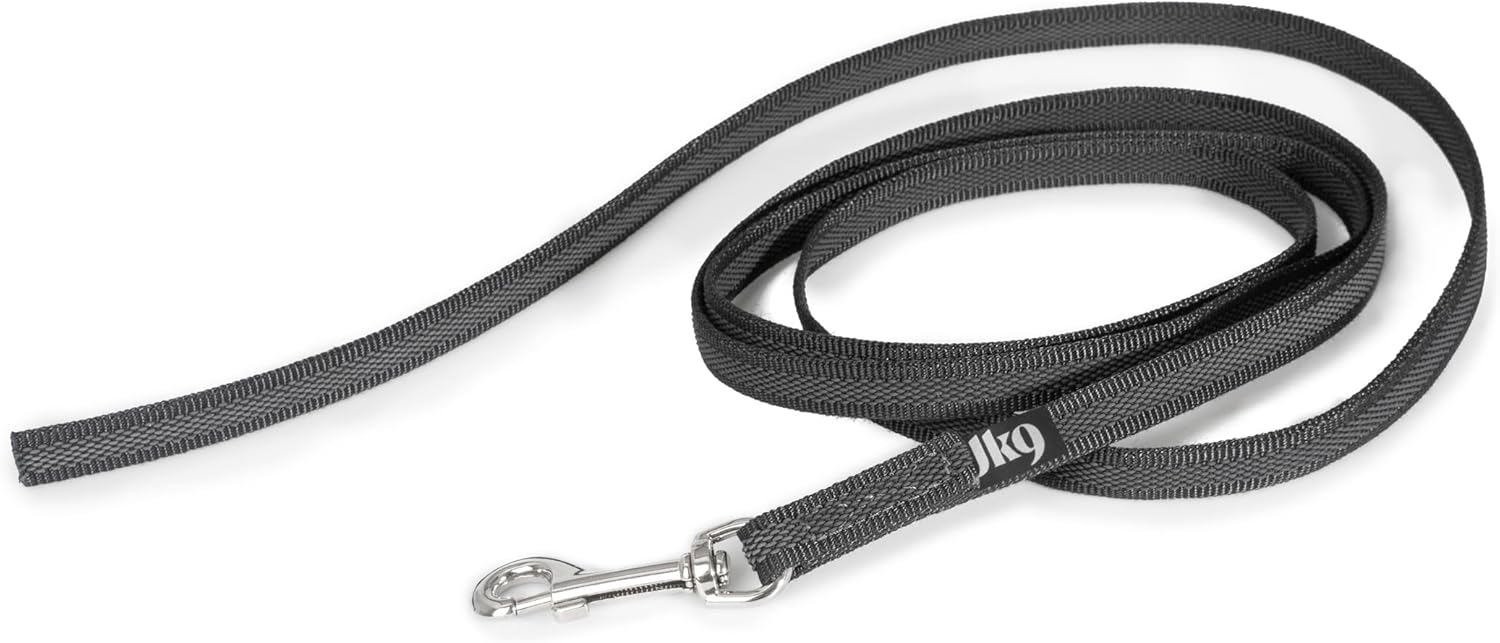 Color & Gray Super-Grip Leash without Handle, 0.55 in x 6.56 ft, Black-Gray