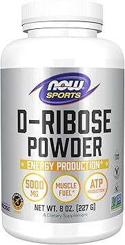 NOW Foods Sports Nutrition, D-Ribose Powder 5,000 mg, Certified Non-GMO, Energy Production*, 8-Ounce
