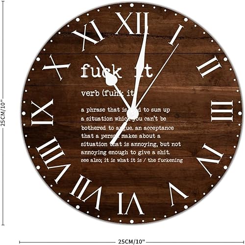 Miniatura 178 de ArogGeld Definición de recursos humanos, reloj de PVC, frases motivacionales, sin marco, números romanos, significado de 12 pulgadas, silencioso