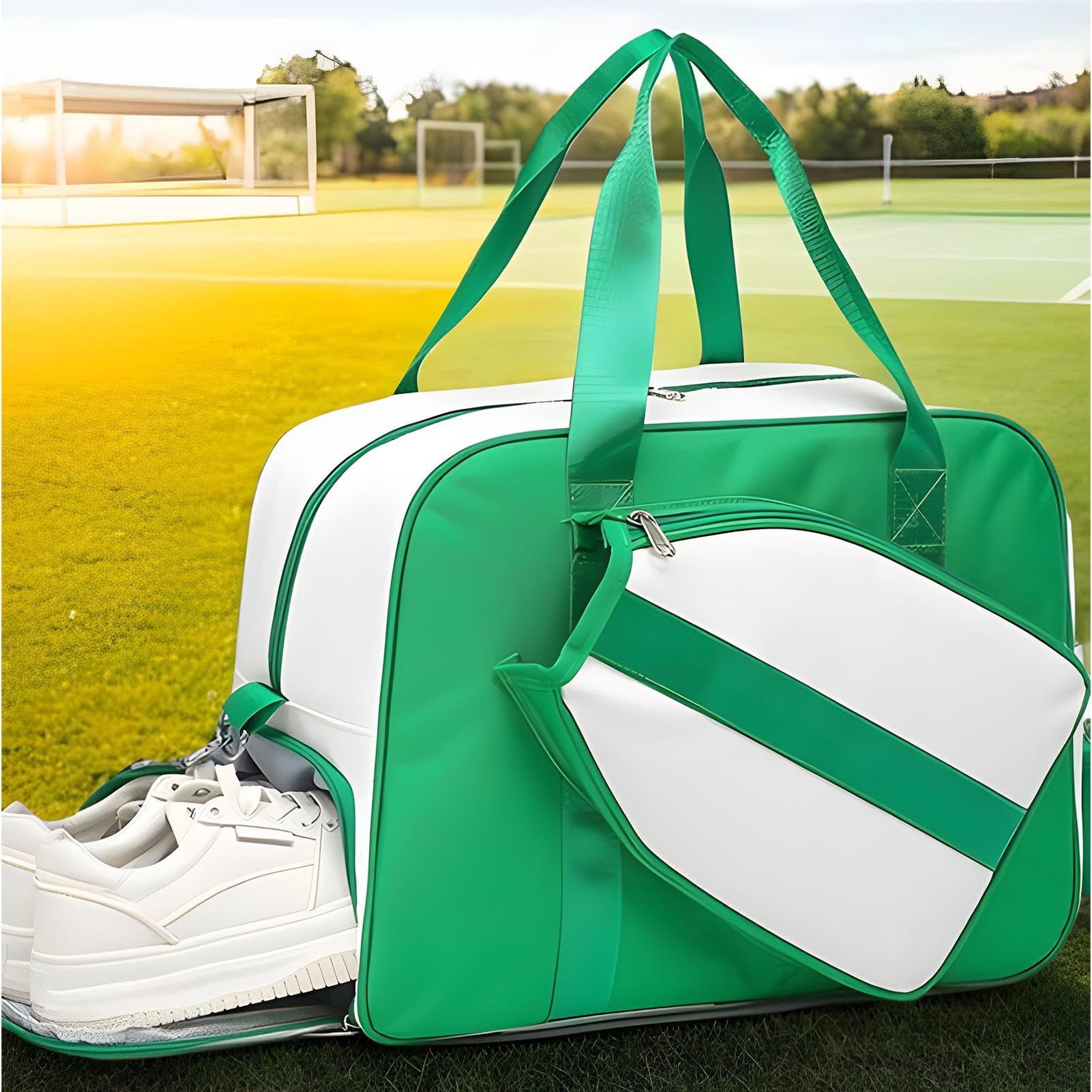 Borsa a mano per racchetta da pickleball, borsa sportiva per racchetta da pickleball con scomparto per scarpe, borsa portatile per palline da pickleball, borsa portaoggetti per racchetta da racchetta