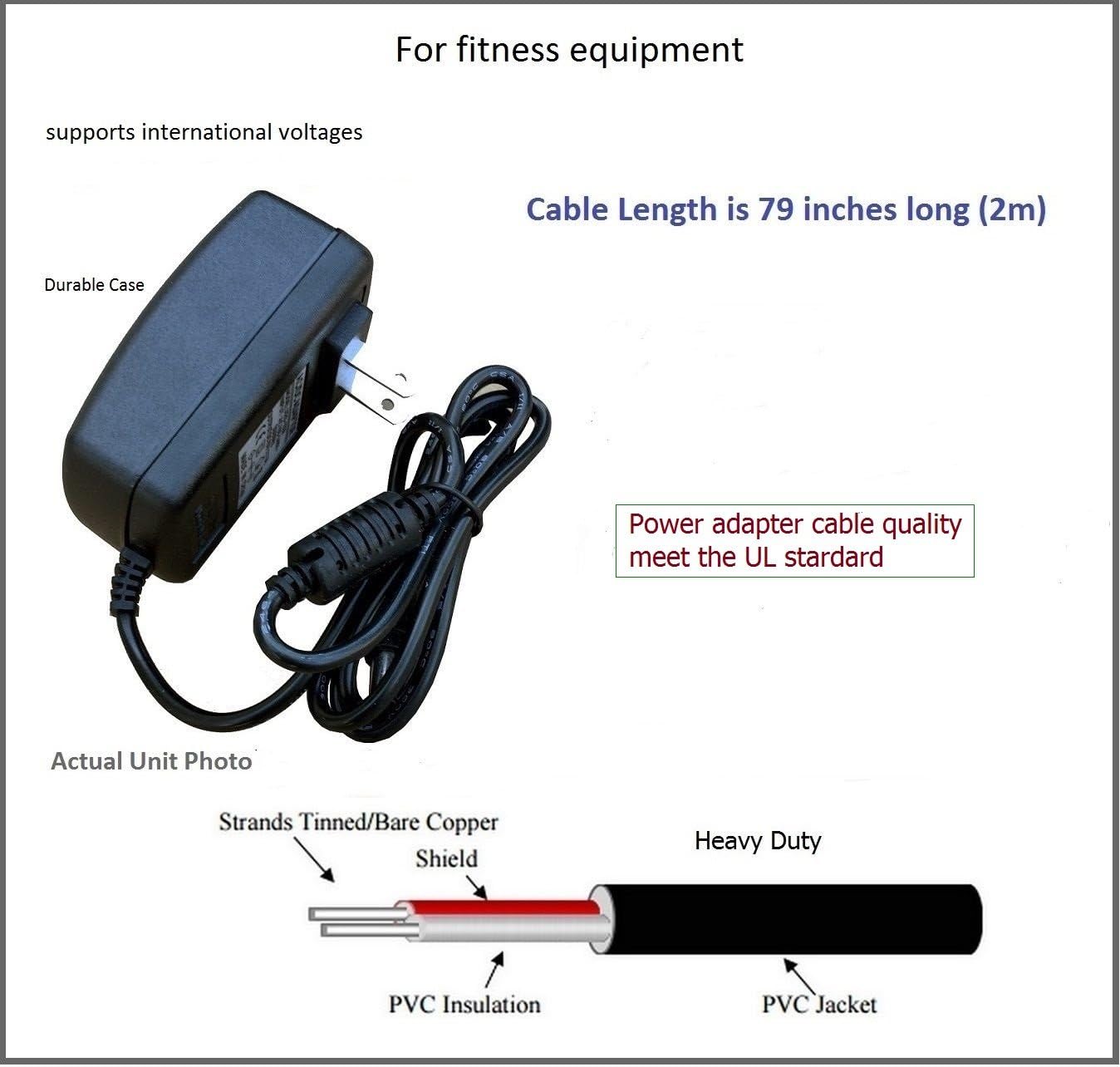 AC Adapter - Power Supply Compatible with Xterra FS5.25e Elliptical