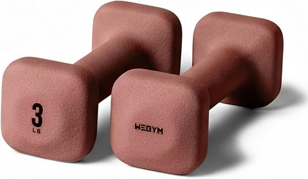 WeGym SafeGrip Square Dumbbells with Anti Slip Handles, Aesthetic Free Weights for Home Workouts, Stable Design Prevents Rolling during Floor Exercises