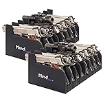 MIND&ACTION Foam Pistol Rack for Gun Safe, Gun Cabinet Accessories, Pistols Holder Storage Organizer, Revolver Firearm Handgun Rack Stand Display (2 Pack-8 Pistols Black)