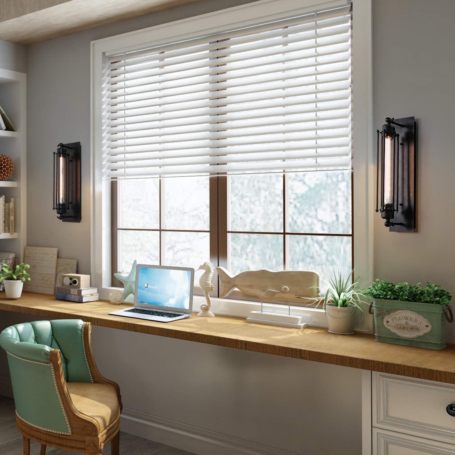 LNC Wall Sconce Industrial Lighting Rustic Style with Wire Cage for Foyer Bedroom Hallway Kitchen, Matte Black, 5.5" x 5.5" x 18.5"