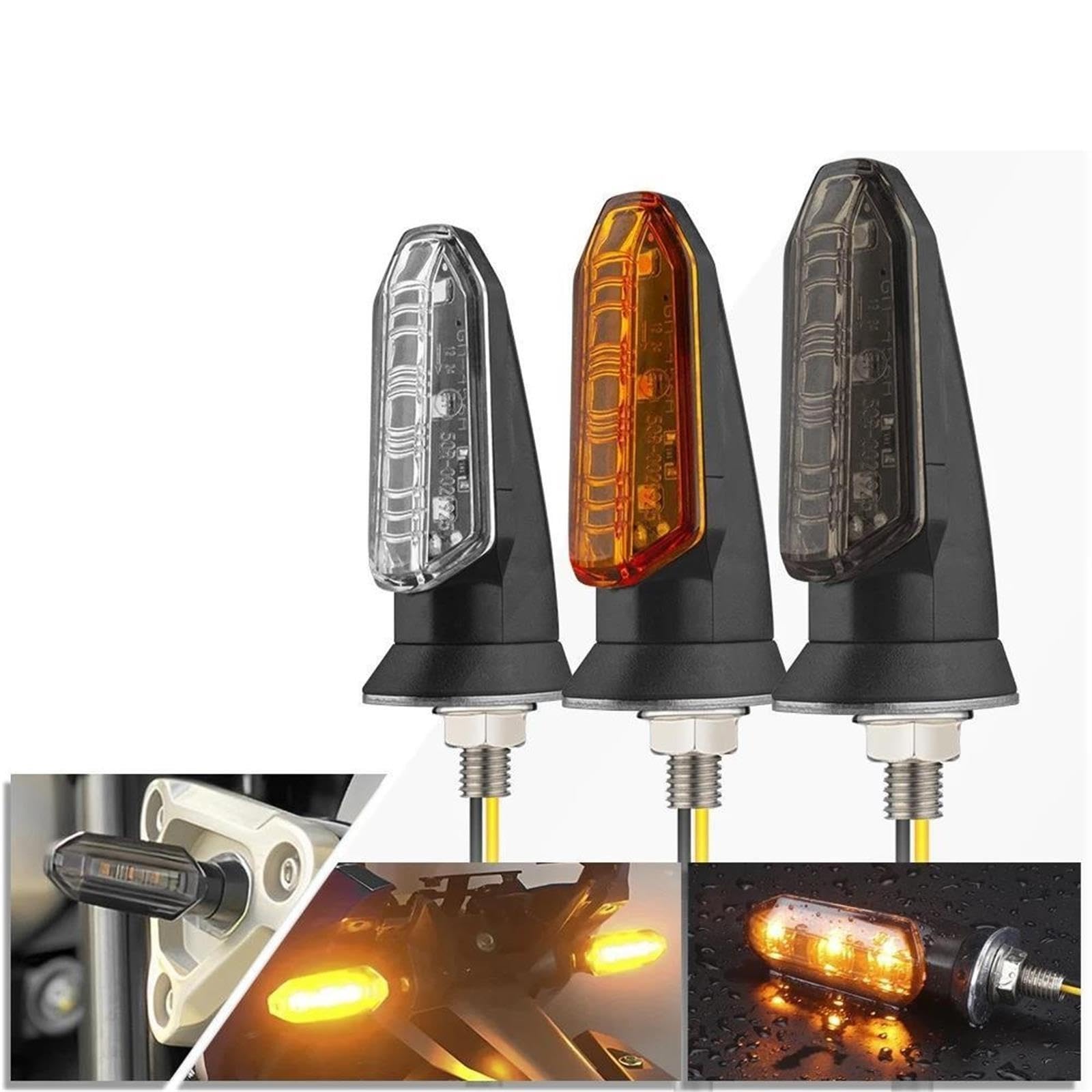 Intermitentes Moto Para Yamaha FZ 1 YZF R3 R6 R1 MT 07 09 FZ6 Para Tracer 900 700 12V Lámpara Indicadora Ámbar Motocicleta(006)