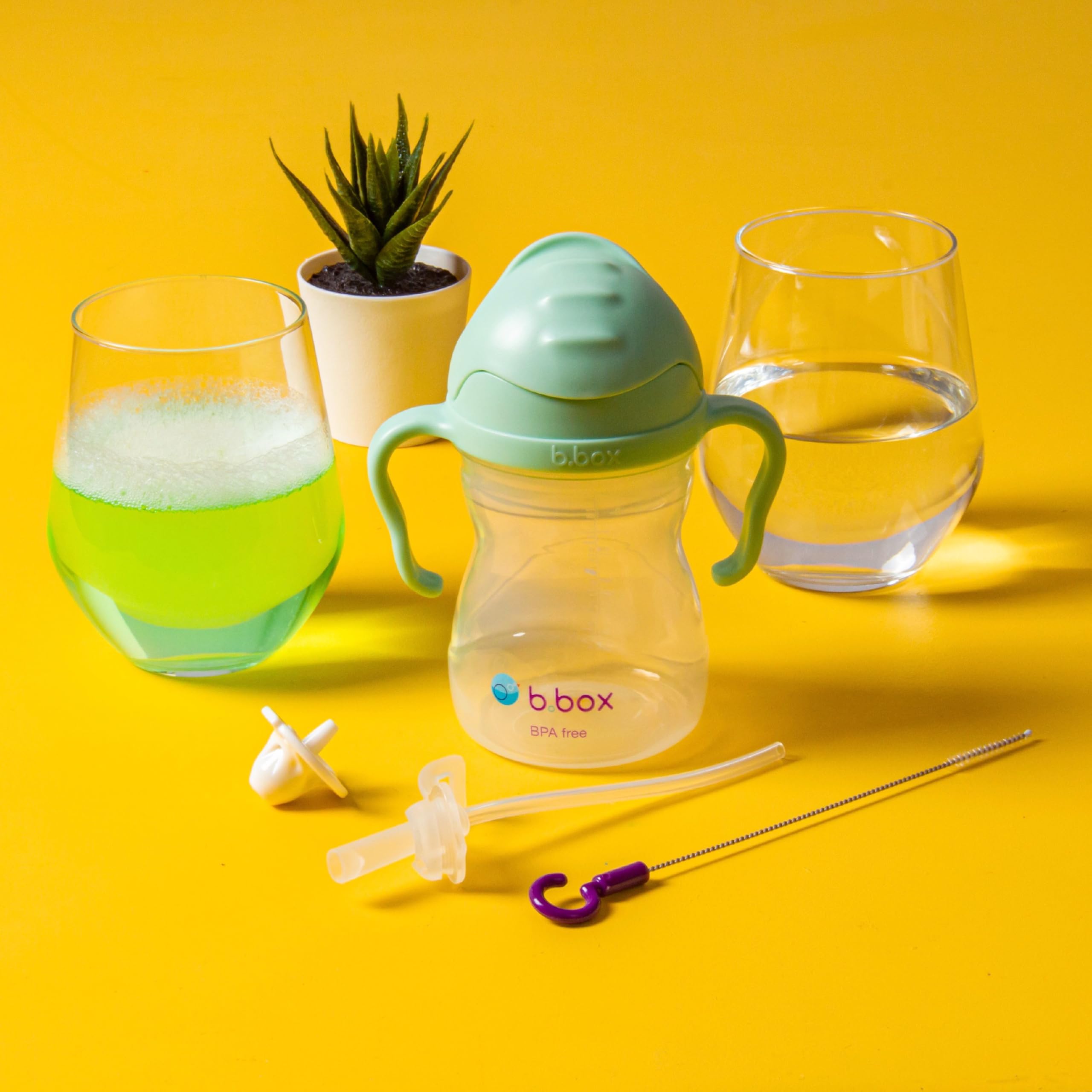 Juego De 5 Cepillos De Limpieza Para Botellas Y Biberones B.box - Con Anillo Organizador