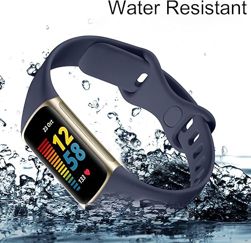 Miniatura 6 de GEAK Paquete de 4 correas delgadas compatibles con Fitbit Charge 5Charge 6, correas de repuesto deportivas de silicona suave para Fitbit Charge