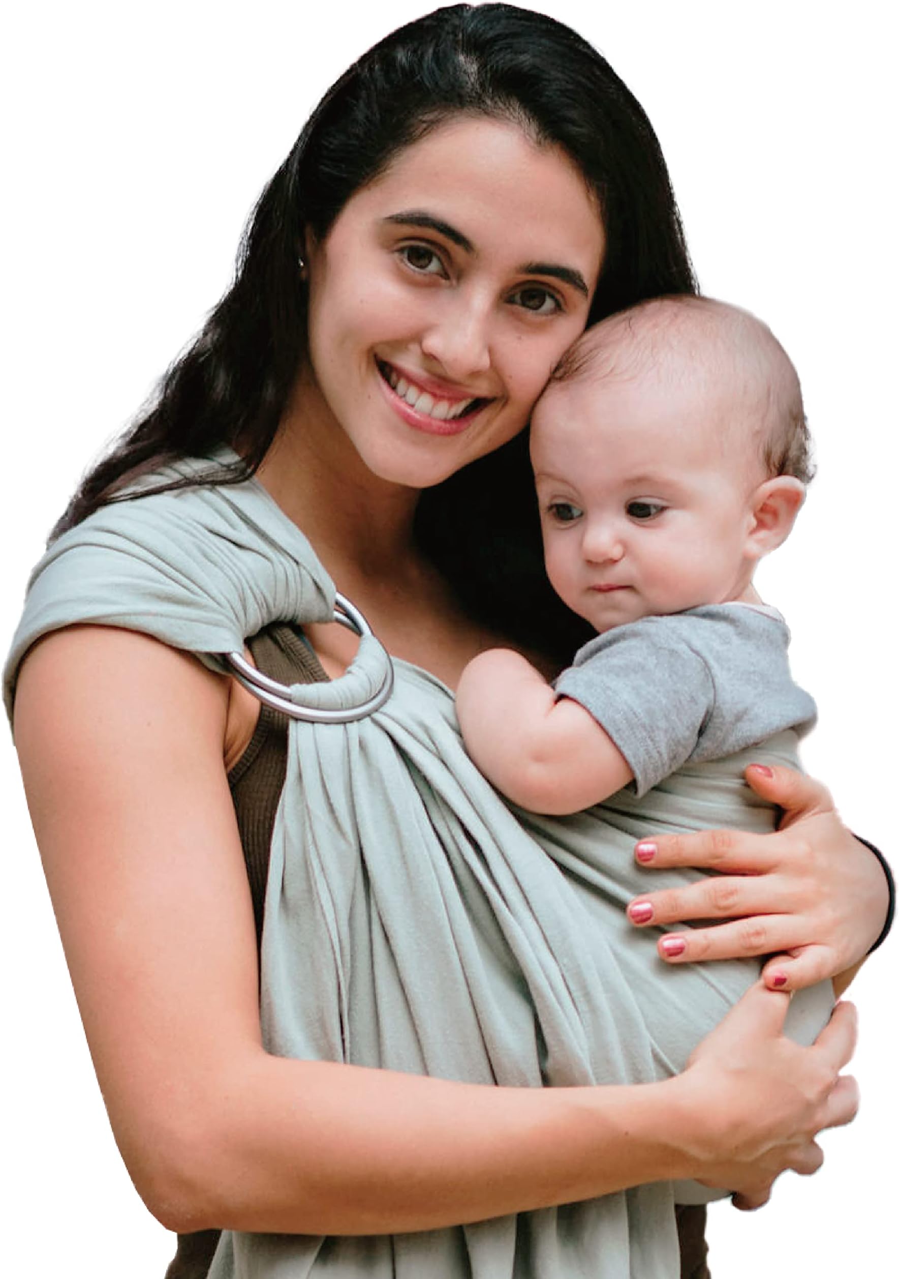 Nalakai Luxury Ring Sling Baby Carrier, Soft Linen Blend Baby Sling, Baby Wrap, Wear Your Little One Close to Your Heart, Longer Length
