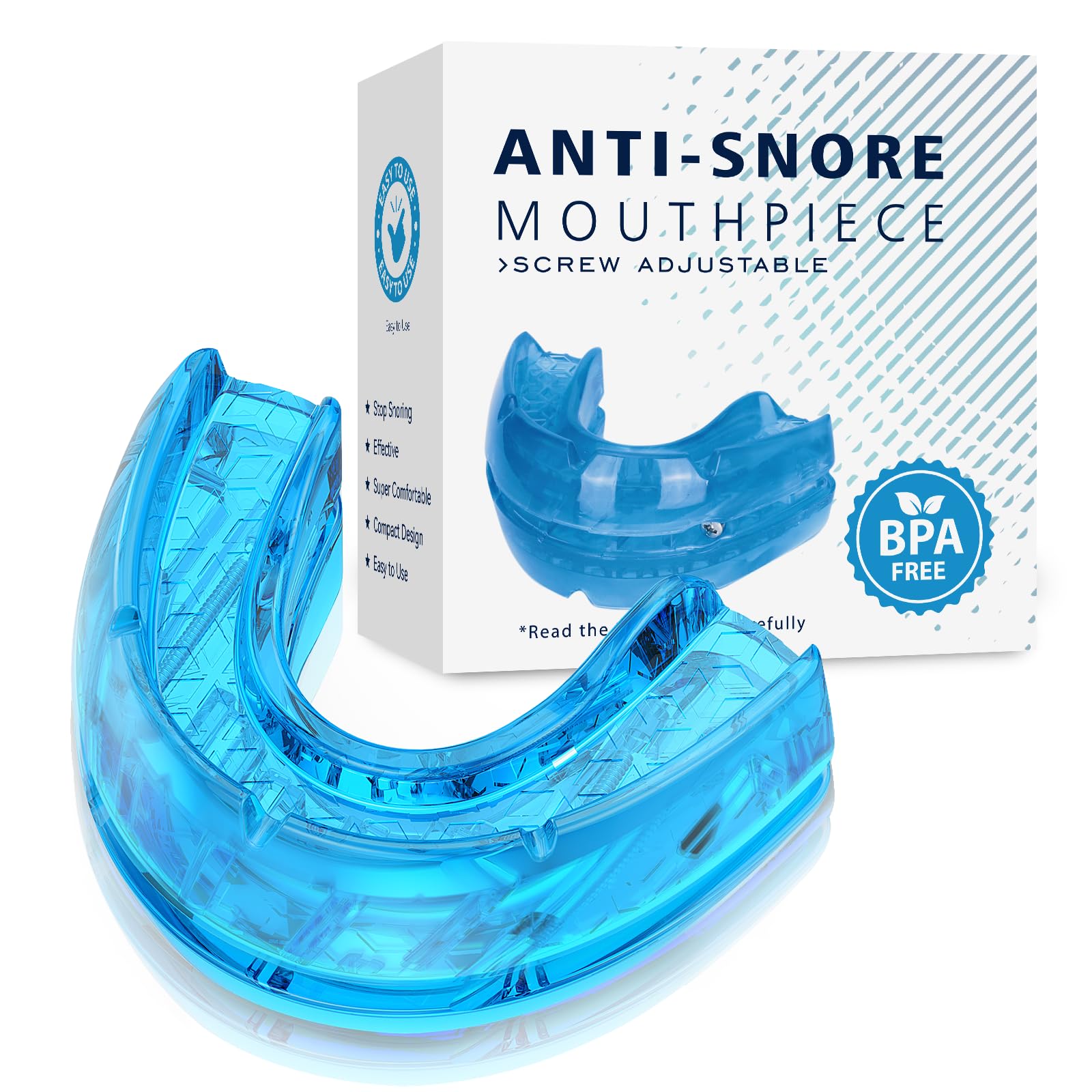 Gouttière Anti Ronflement Réglable Thermoformable En Silicone Réutilisable Avec Boîte De Rangement
