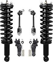 Vista 244 de Detroit Axle - Kit de puntales delanteros para Ford 2000-2004 Focus 2 puntales con muelle helicoidal 2 brazos de control inferiores con rótulas 2001